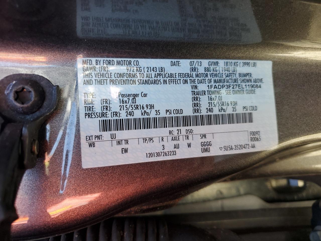 2014 Ford Focus Se Gray vin: 1FADP3F27EL119084