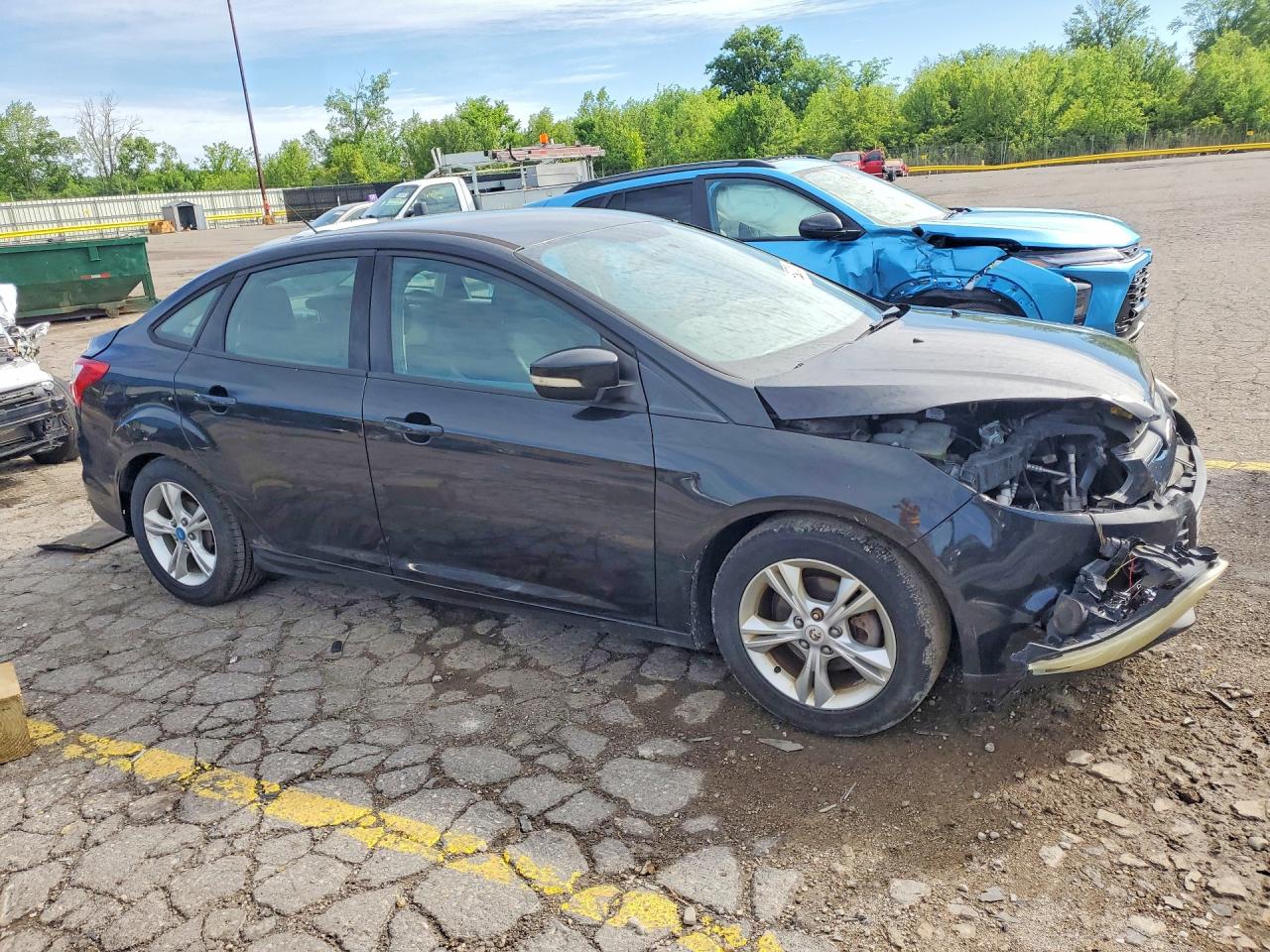 2014 Ford Focus Se Black vin: 1FADP3F27EL129405