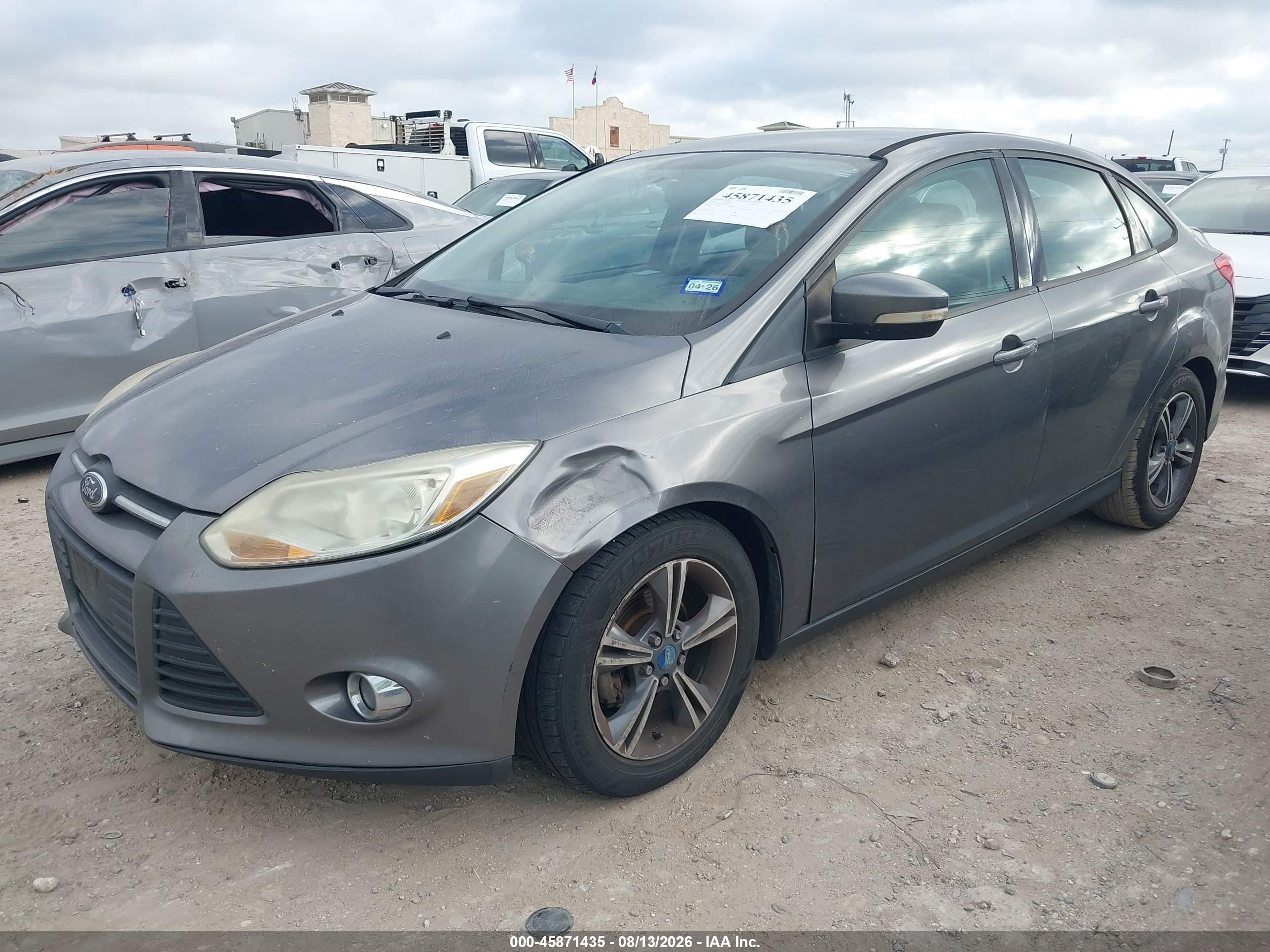 2014 Ford Focus Se Gray vin: 1FADP3F27EL130277