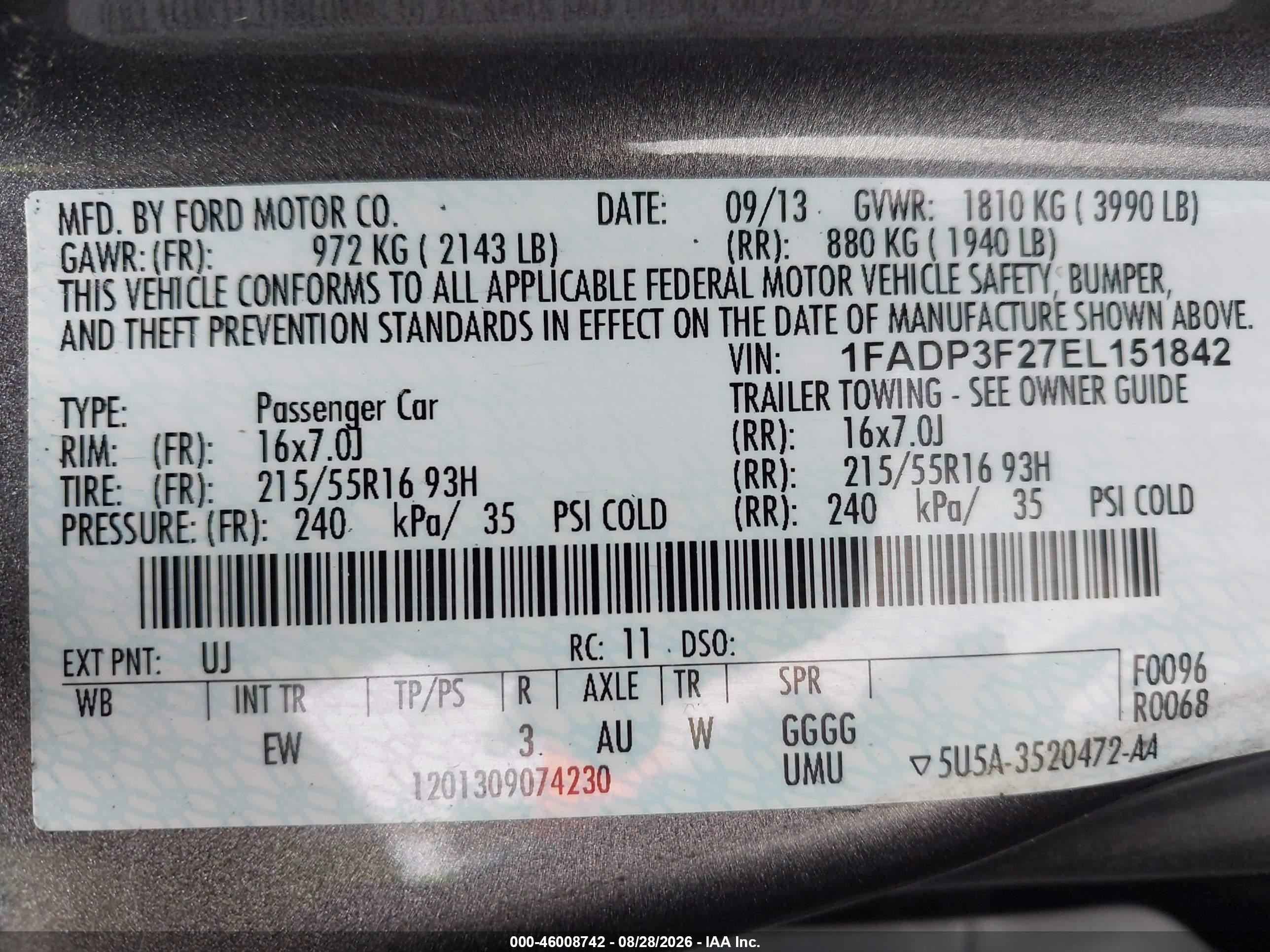 2014 Ford Focus Se Gray vin: 1FADP3F27EL151842