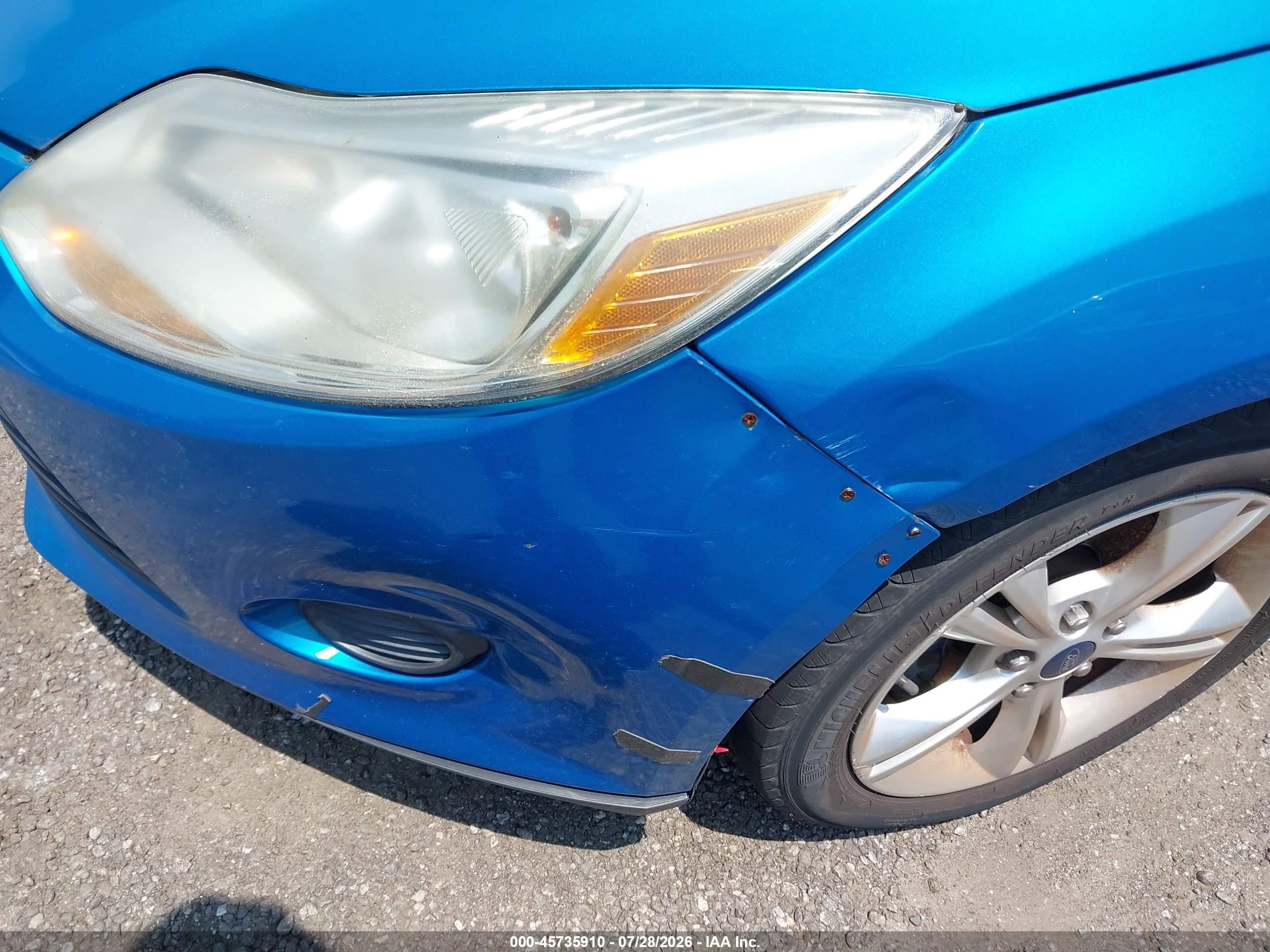 2014 Ford Focus Se Blue vin: 1FADP3F27EL203440