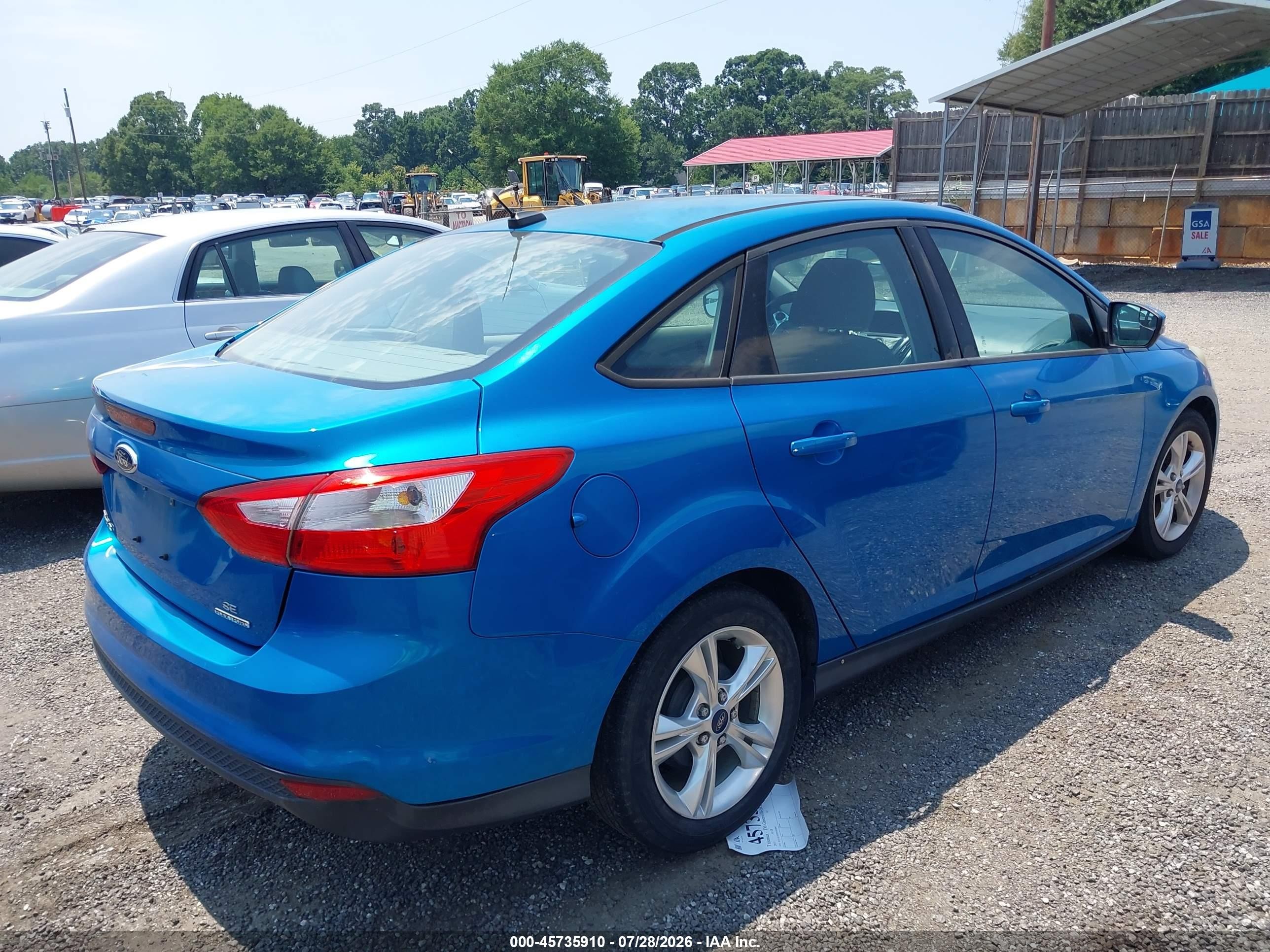 2014 Ford Focus Se Blue vin: 1FADP3F27EL203440