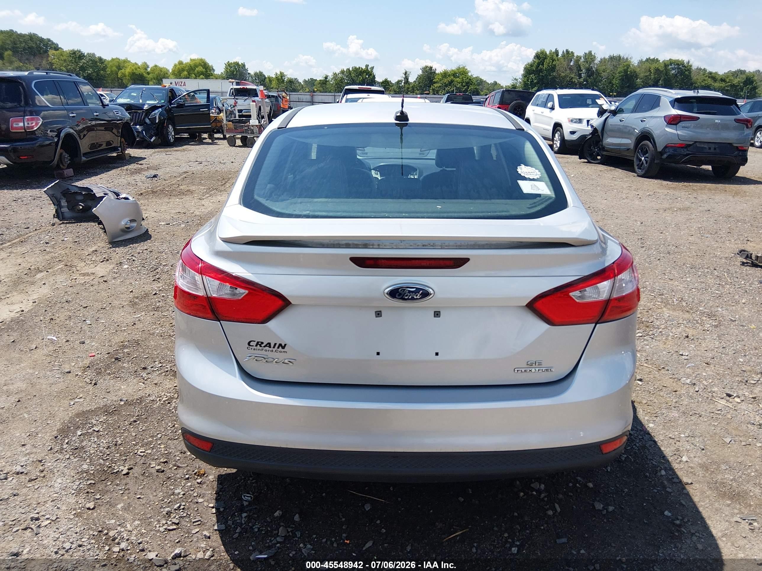 2014 Ford Focus Se Silver vin: 1FADP3F27EL227480
