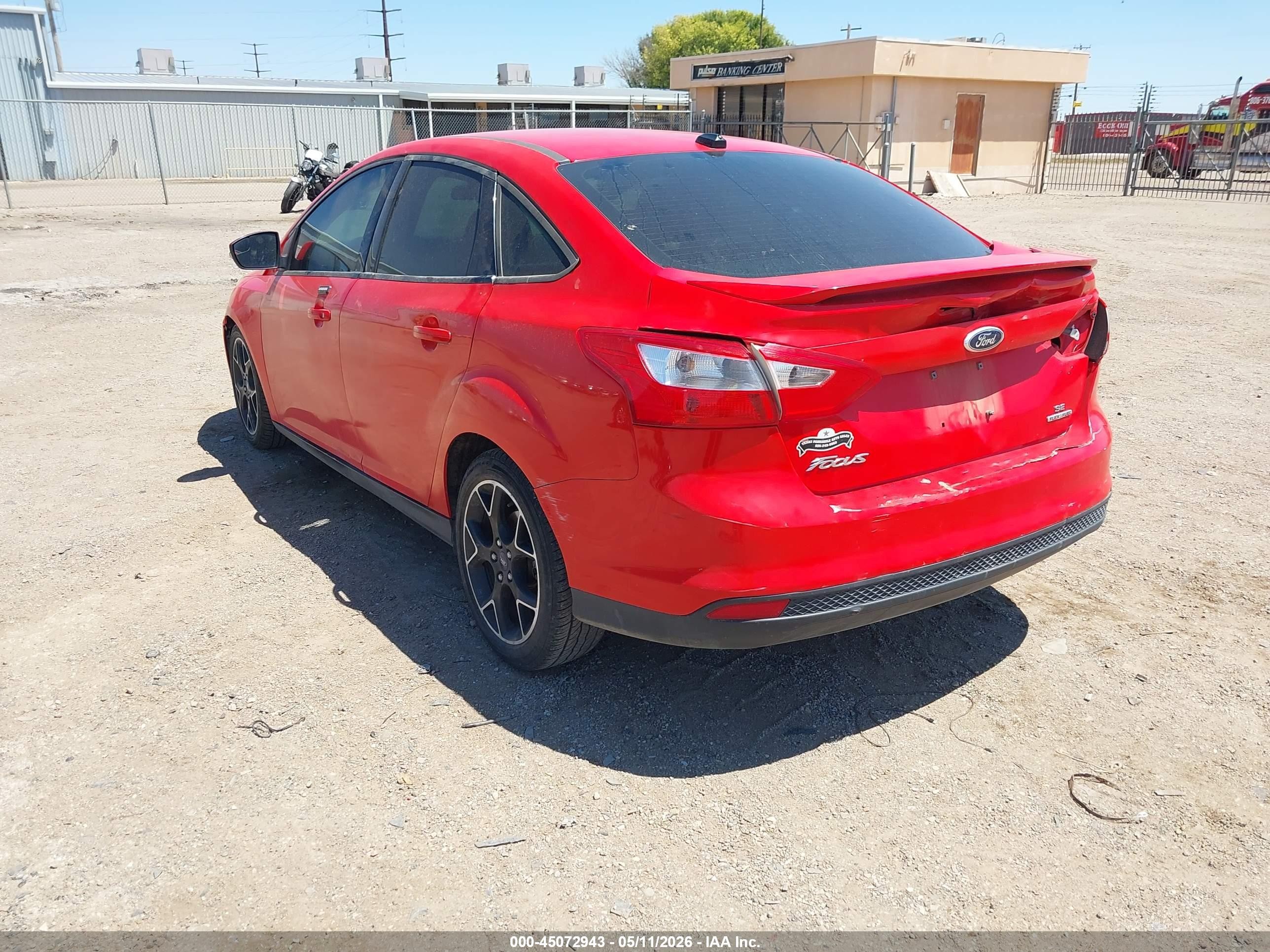 2014 Ford Focus Se Red vin: 1FADP3F27EL299540