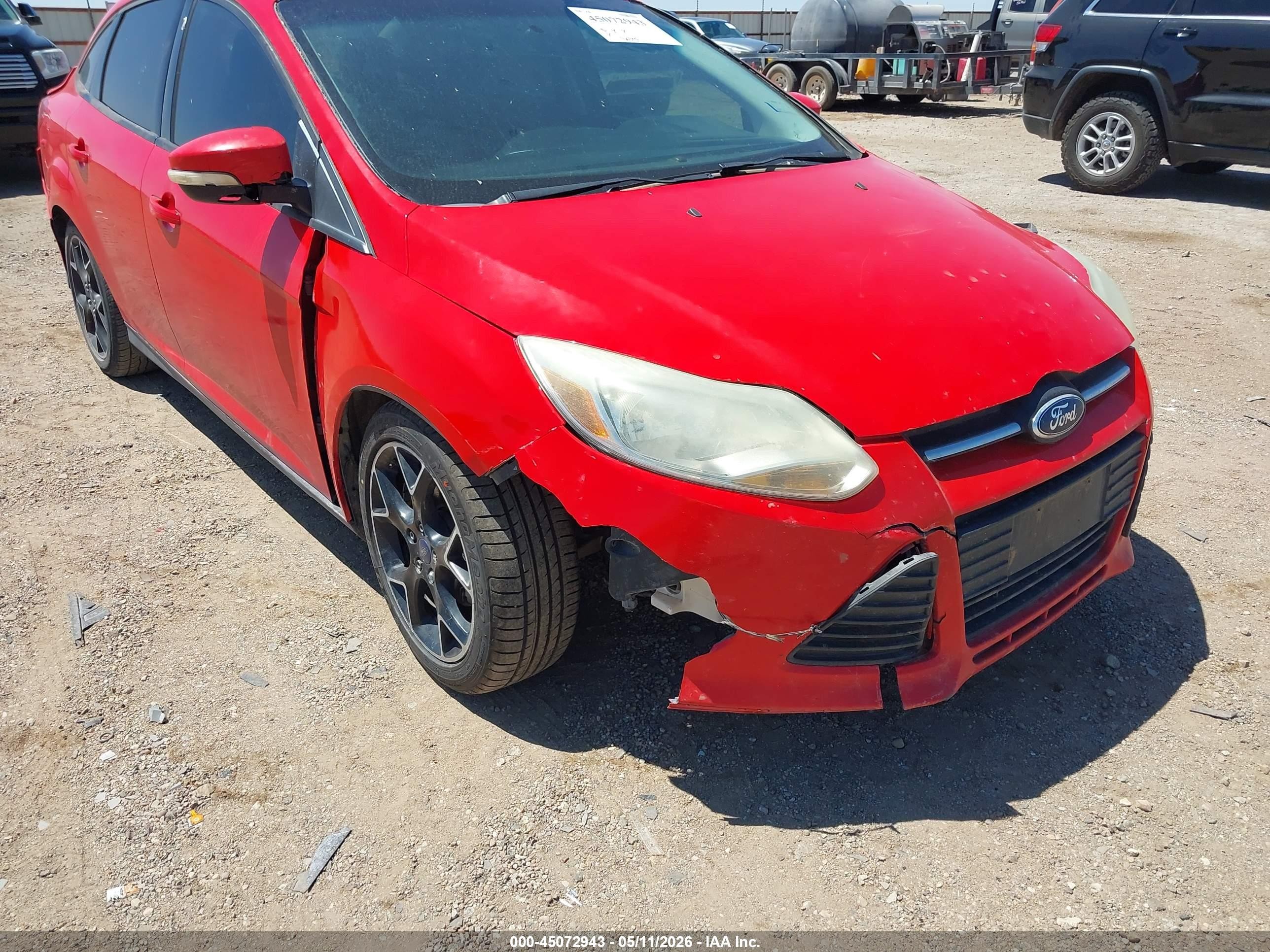 2014 Ford Focus Se Red vin: 1FADP3F27EL299540