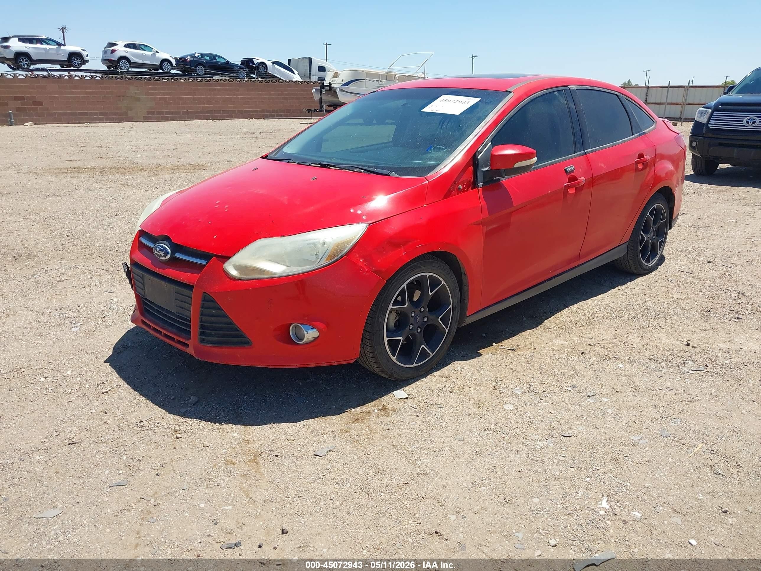 2014 Ford Focus Se Red vin: 1FADP3F27EL299540