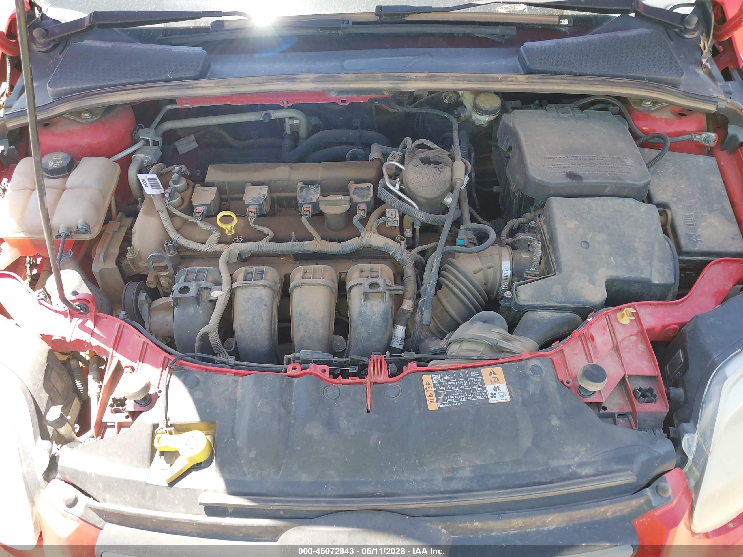 2014 Ford Focus Se Red vin: 1FADP3F27EL299540