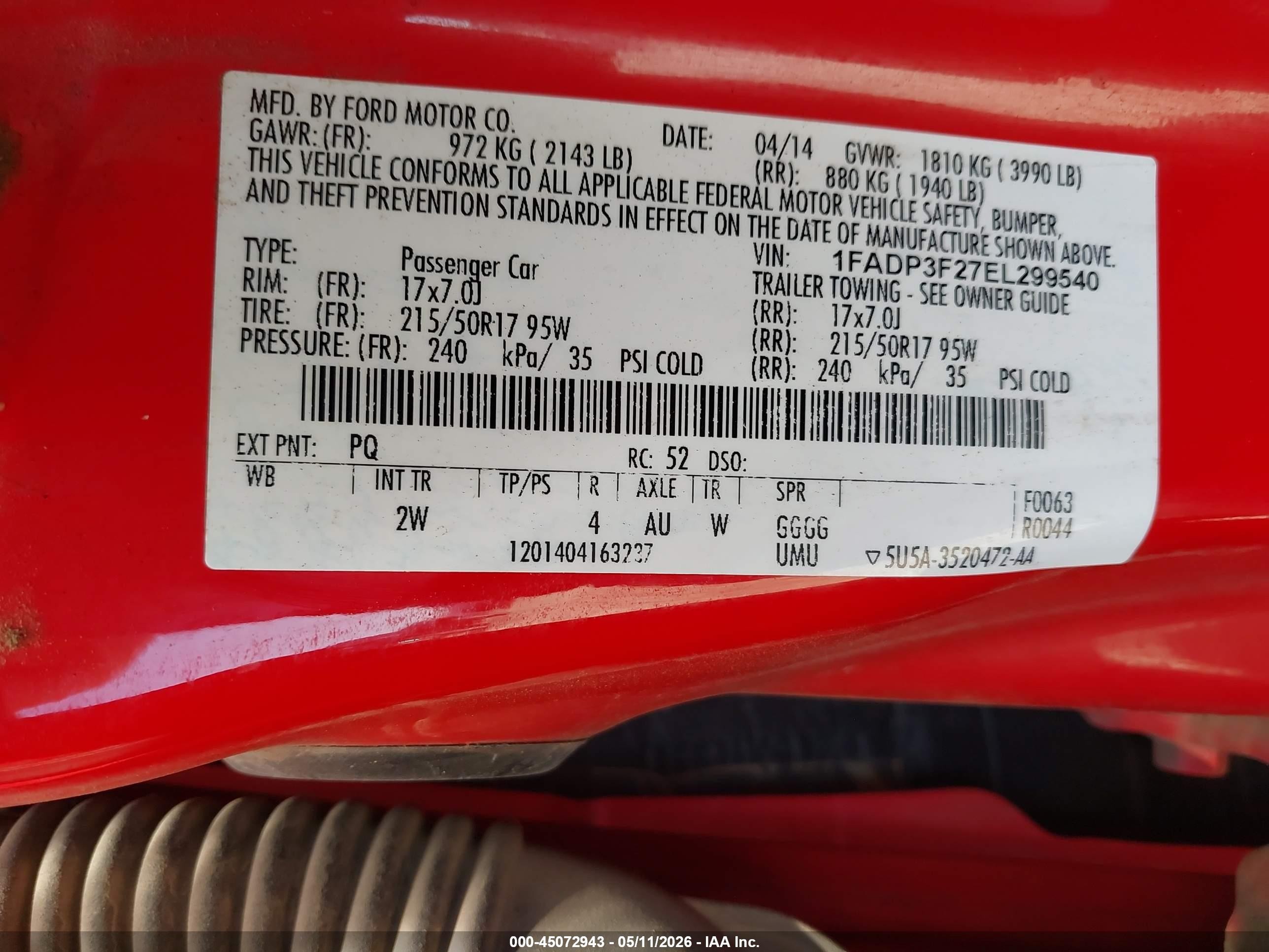 2014 Ford Focus Se Red vin: 1FADP3F27EL299540