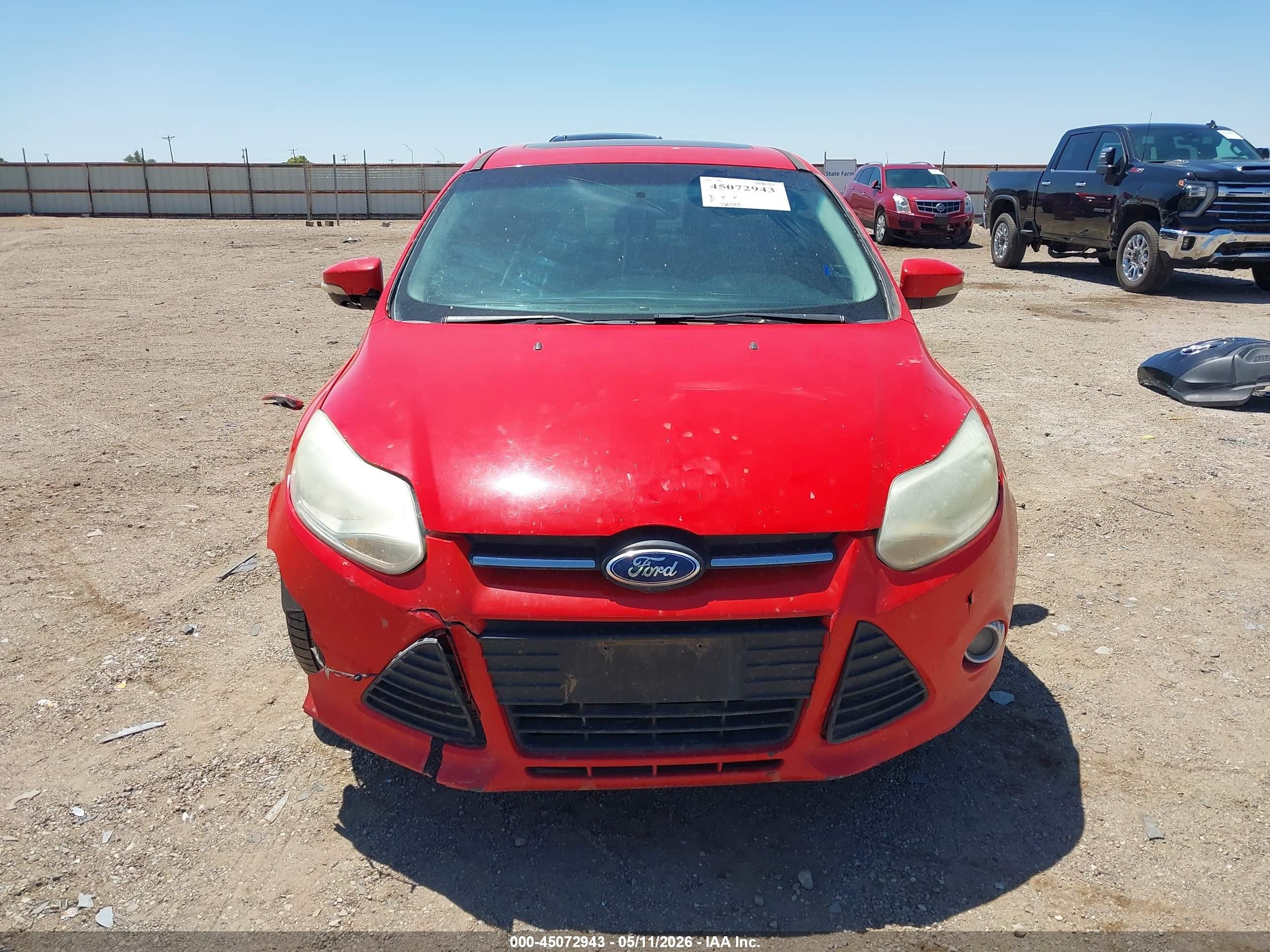 2014 Ford Focus Se Red vin: 1FADP3F27EL299540