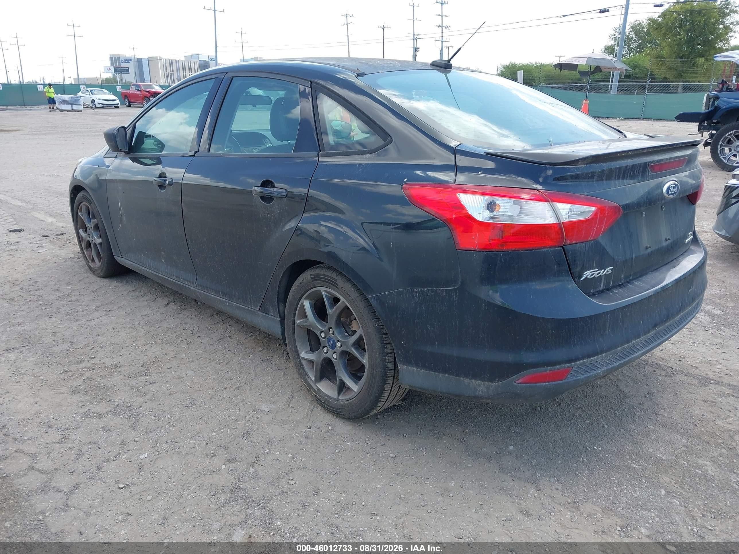 2014 Ford Focus Se Black vin: 1FADP3F27EL309936