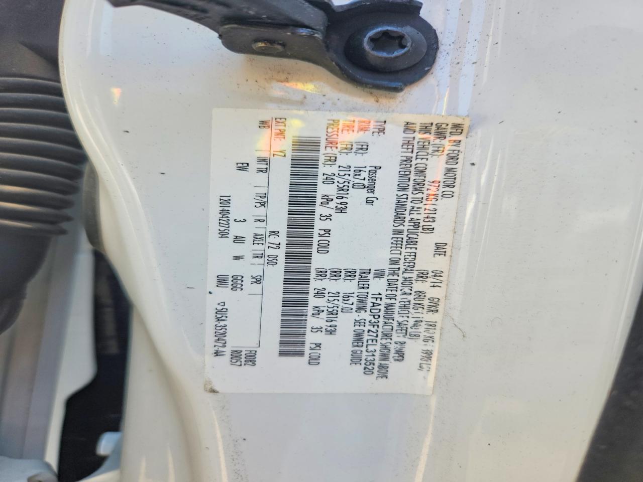 2014 Ford Focus Se White vin: 1FADP3F27EL313520
