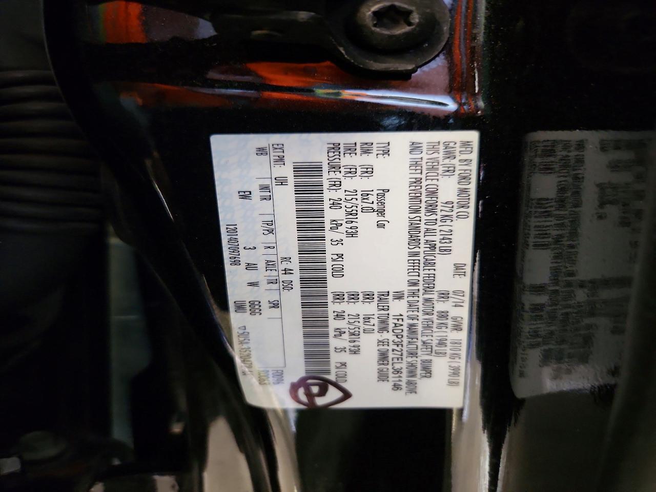 2014 Ford Focus Se Black vin: 1FADP3F27EL361146