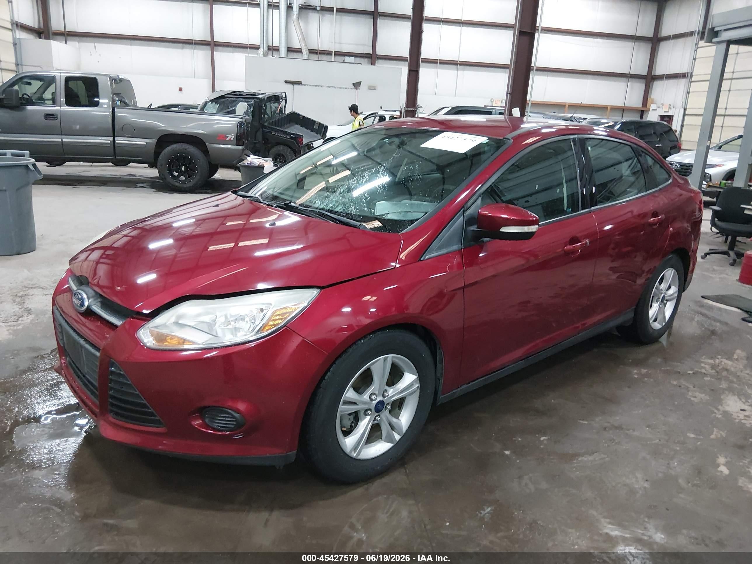 2014 Ford Focus Se Maroon vin: 1FADP3F27EL373863