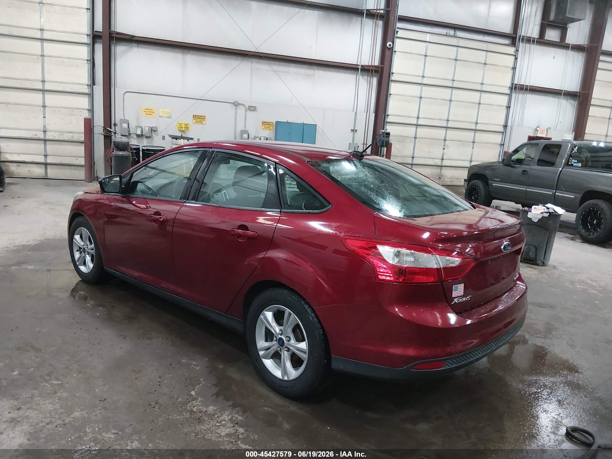 2014 Ford Focus Se Maroon vin: 1FADP3F27EL373863