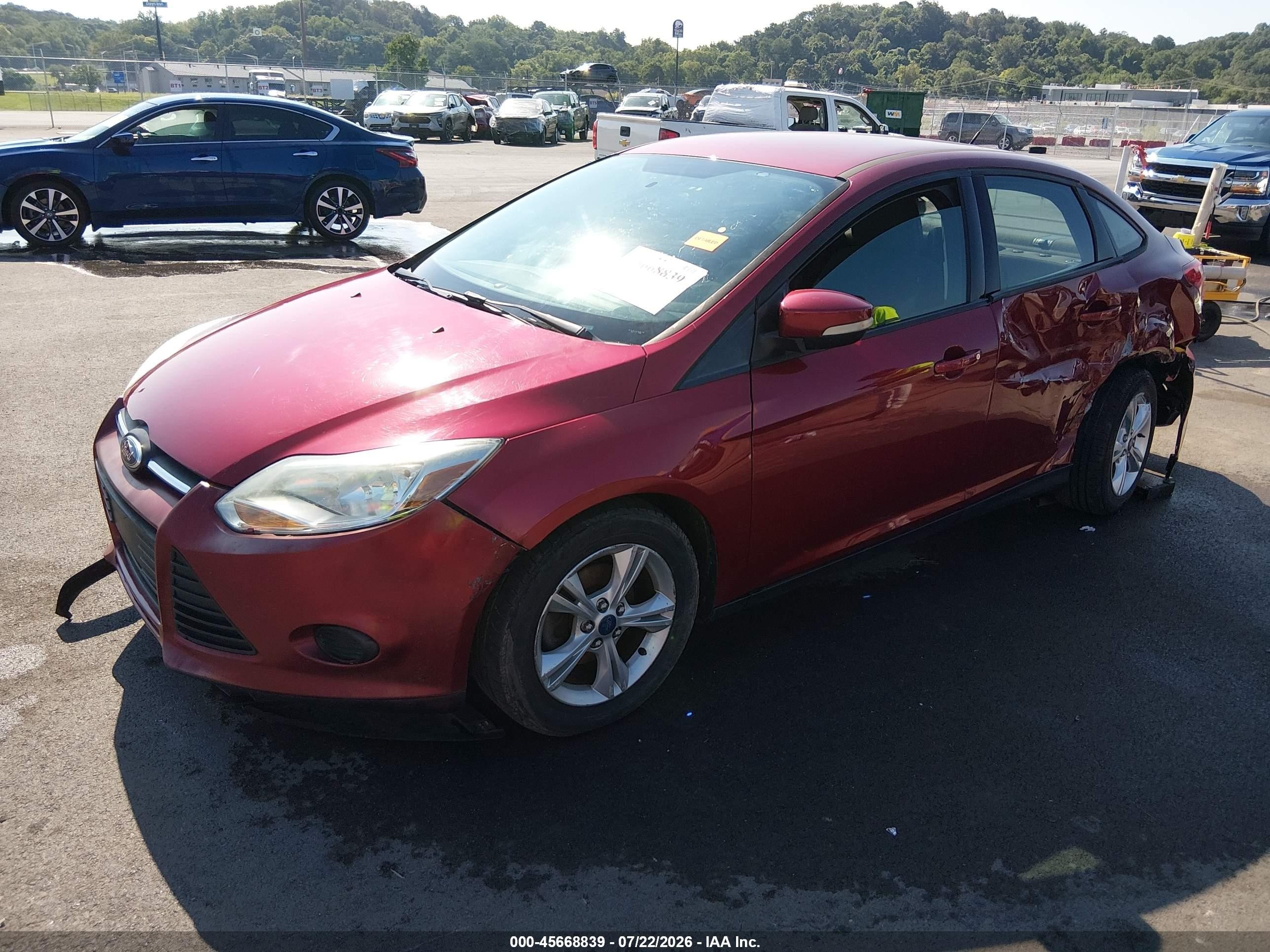 2014 Ford Focus Se Red vin: 1FADP3F27EL388380