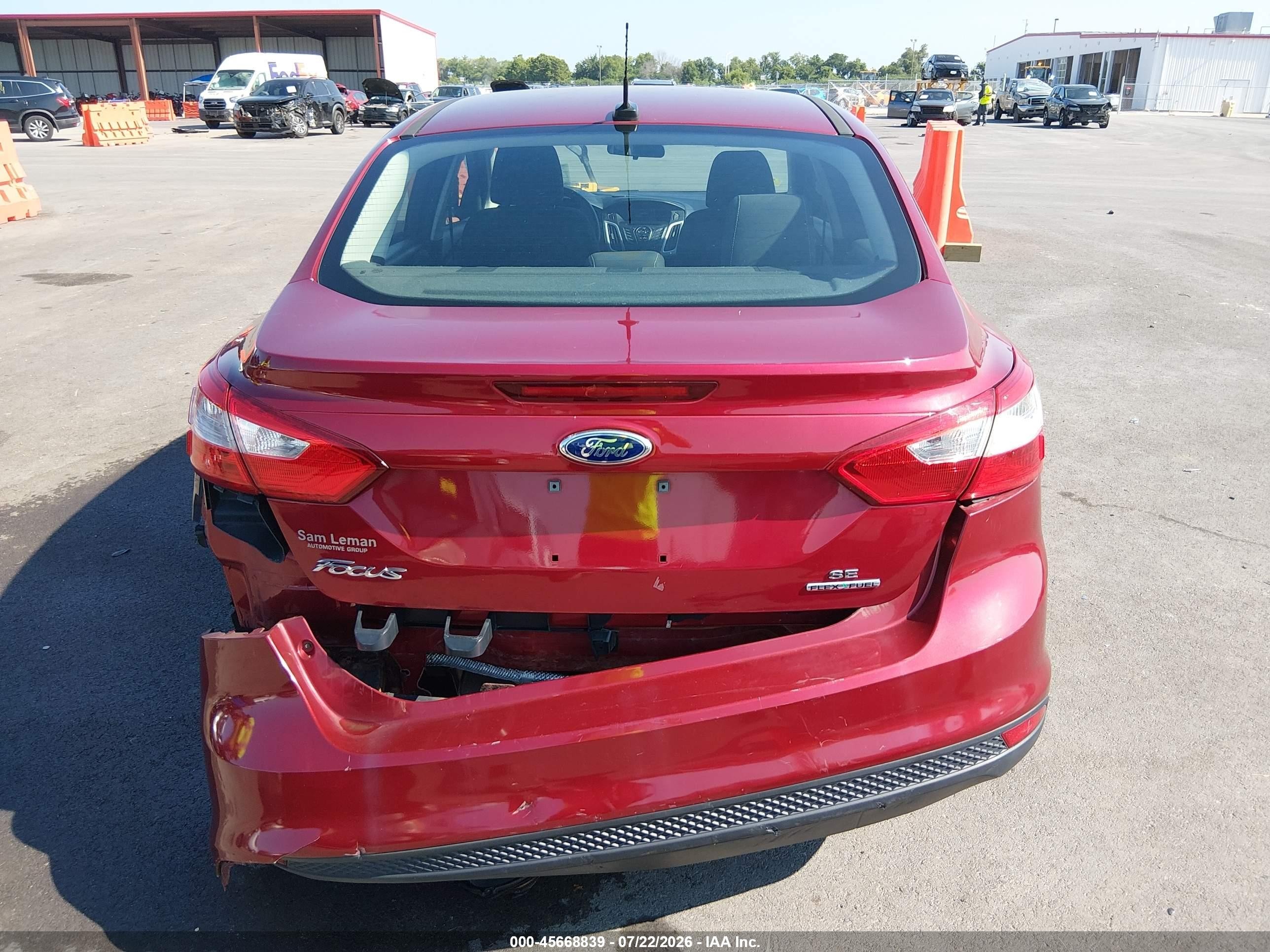2014 Ford Focus Se Red vin: 1FADP3F27EL388380