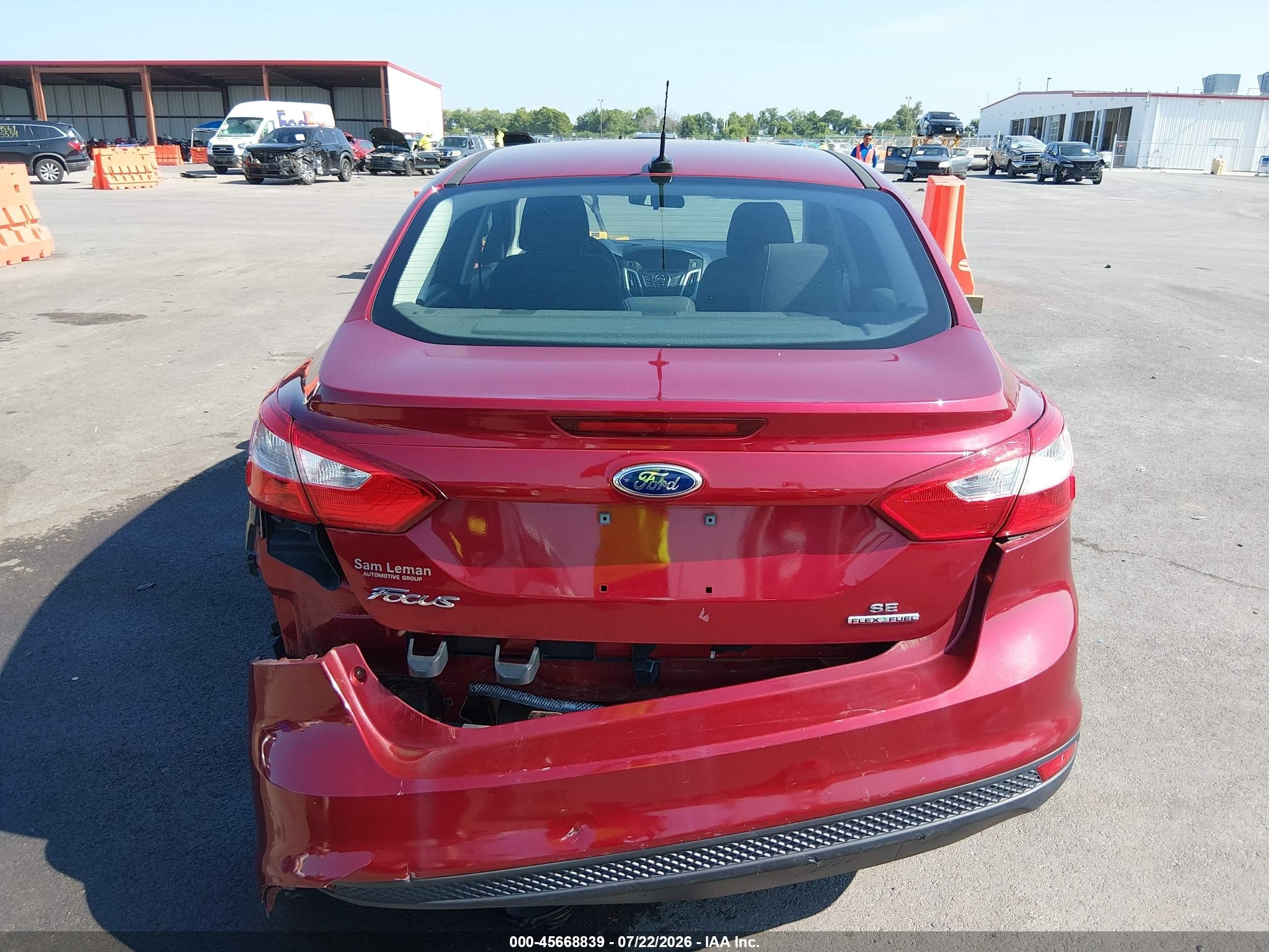 2014 Ford Focus Se Red vin: 1FADP3F27EL388380