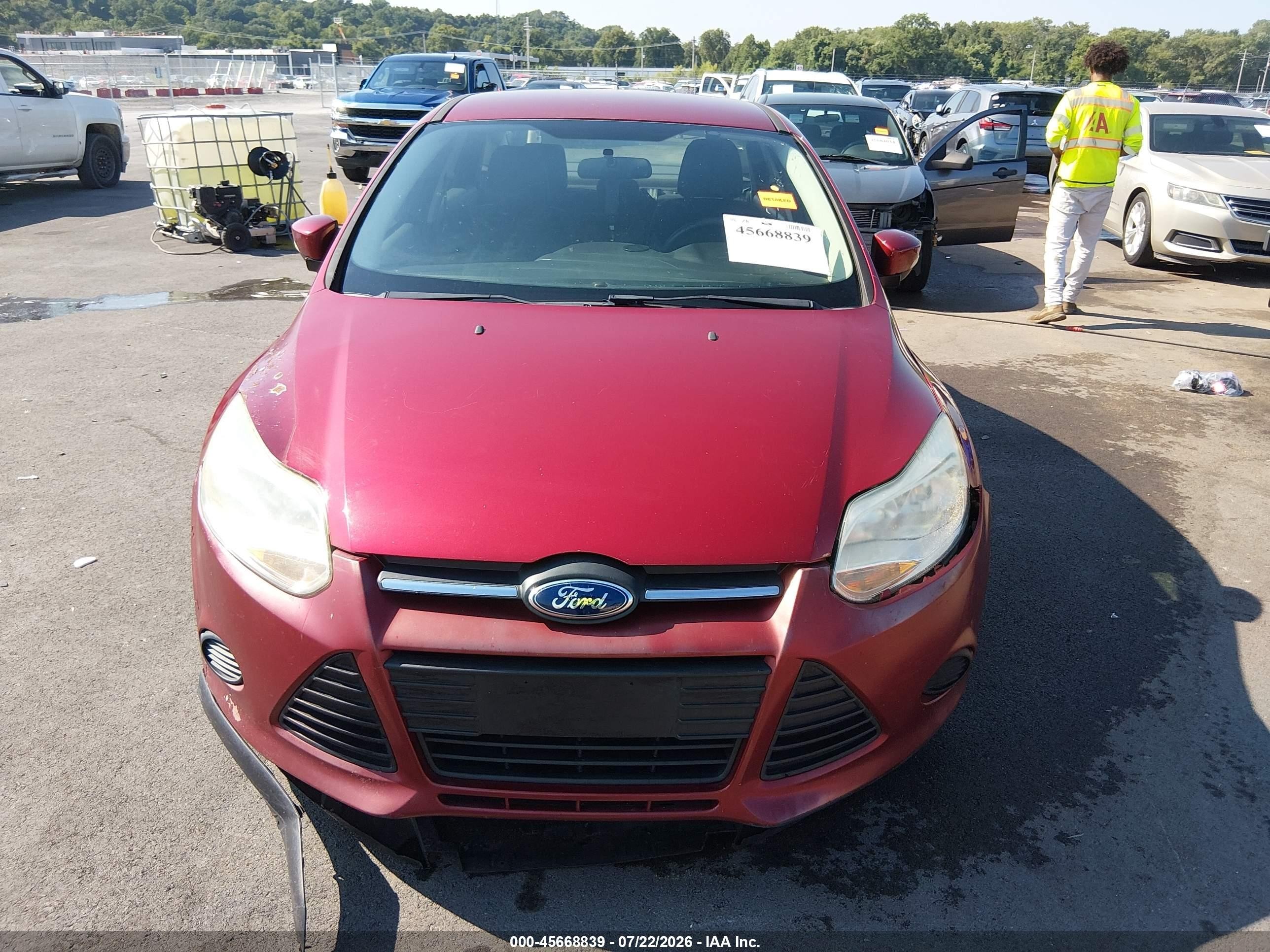 2014 Ford Focus Se Red vin: 1FADP3F27EL388380