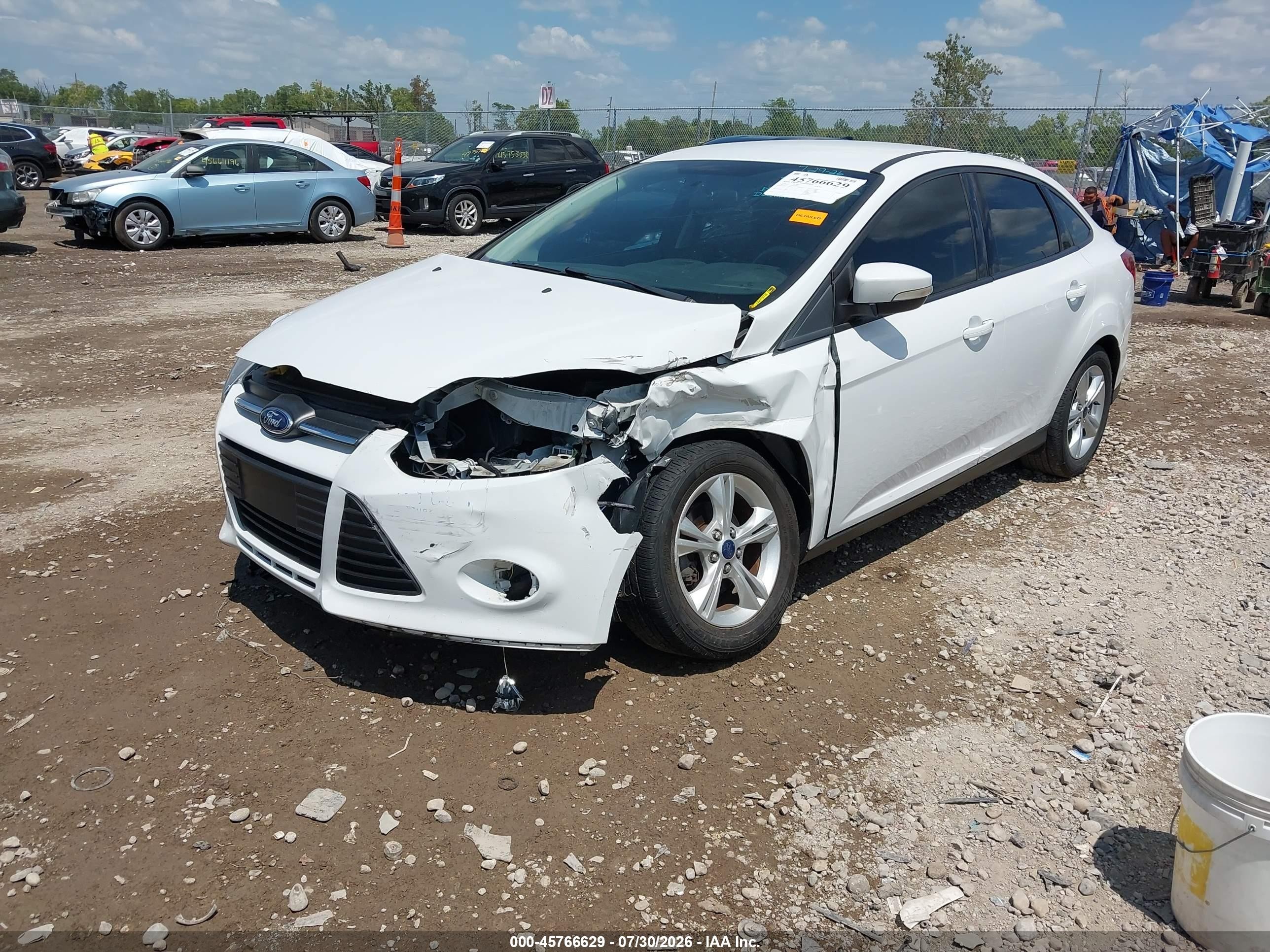 2014 Ford Focus Se White vin: 1FADP3F27EL397631