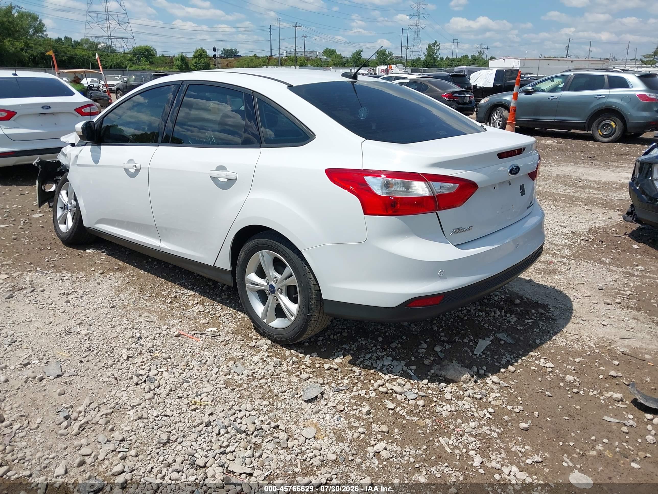 2014 Ford Focus Se White vin: 1FADP3F27EL397631