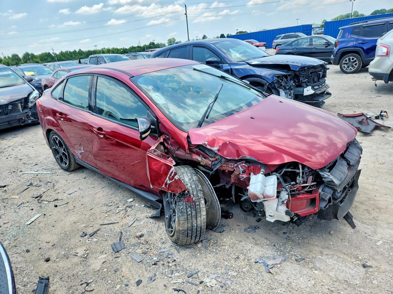 2014 Ford Focus Se Burgundy vin: 1FADP3F27EL397760