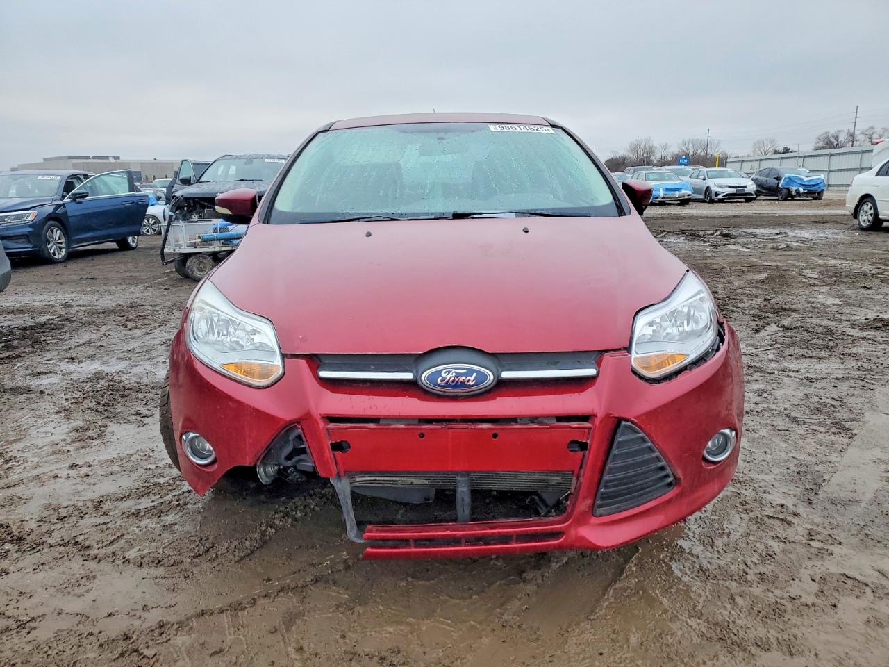 2014 Ford Focus Se Red vin: 1FADP3F27EL398889