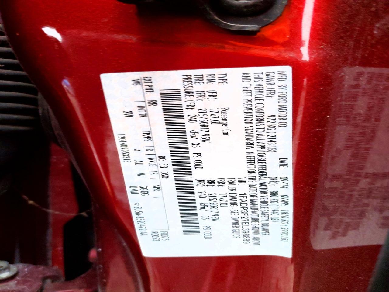 2014 Ford Focus Se Red vin: 1FADP3F27EL398889