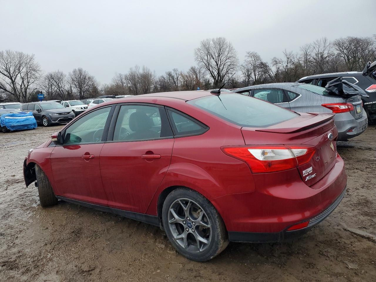 2014 Ford Focus Se Red vin: 1FADP3F27EL398889