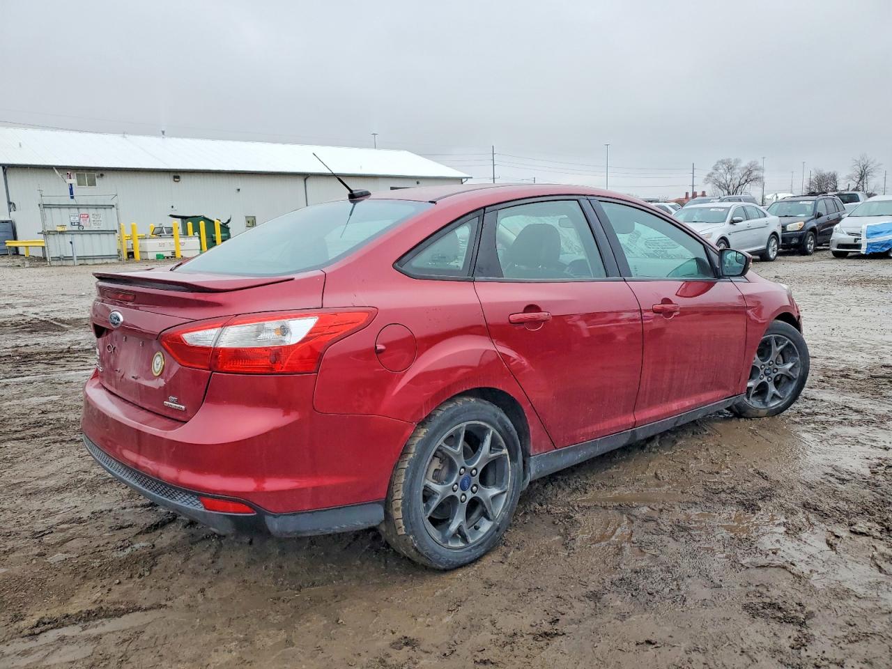 2014 Ford Focus Se Red vin: 1FADP3F27EL398889