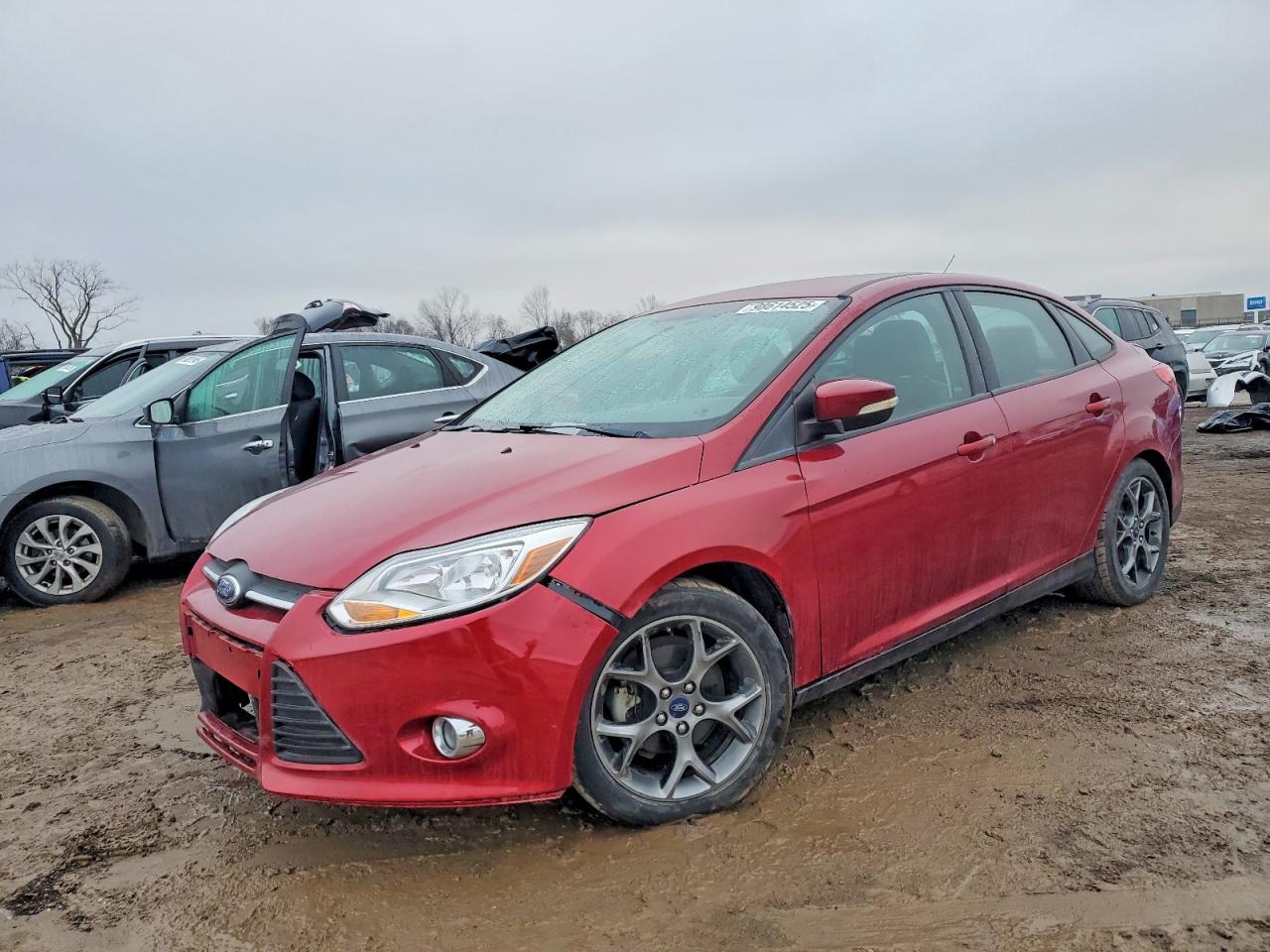 2014 Ford Focus Se Red vin: 1FADP3F27EL398889