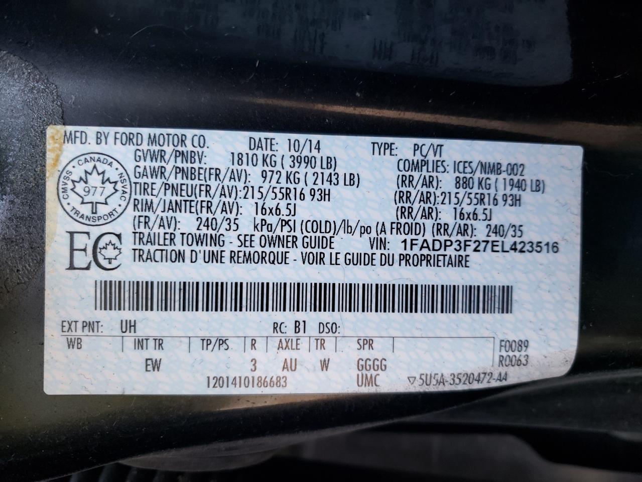2014 Ford Focus Se Black vin: 1FADP3F27EL423516