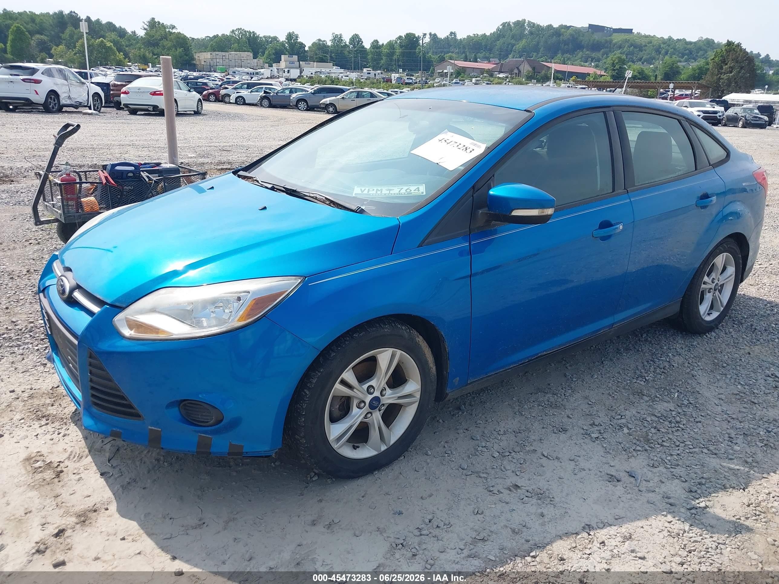 2014 Ford Focus Se Blue vin: 1FADP3F27EL428215