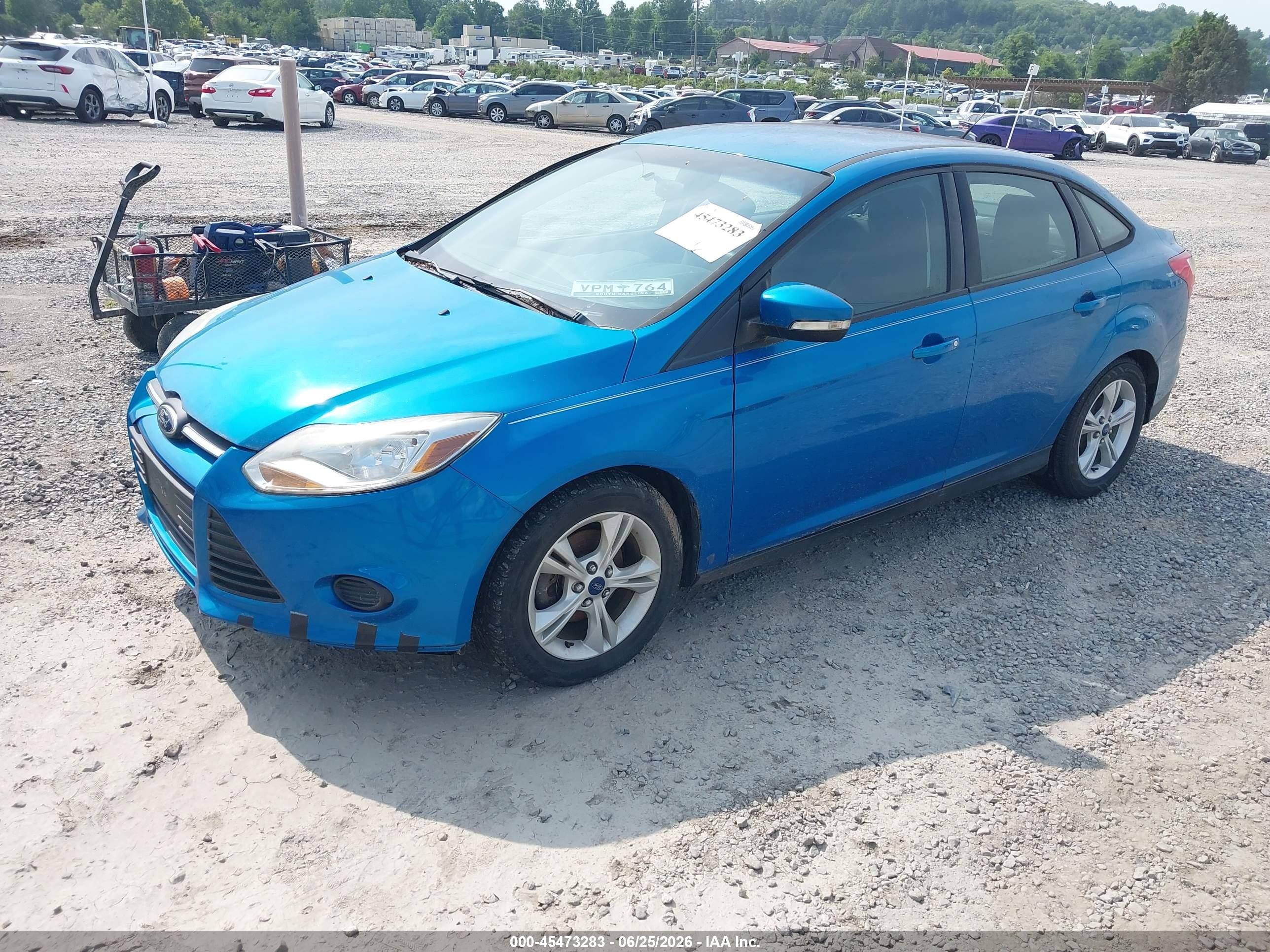 2014 Ford Focus Se Blue vin: 1FADP3F27EL428215