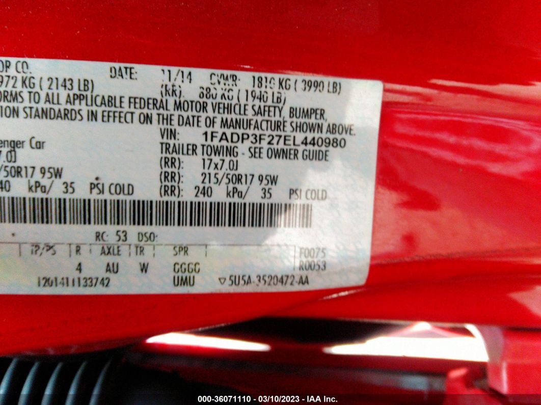 2014 Ford Focus Se Red vin: 1FADP3F27EL440980