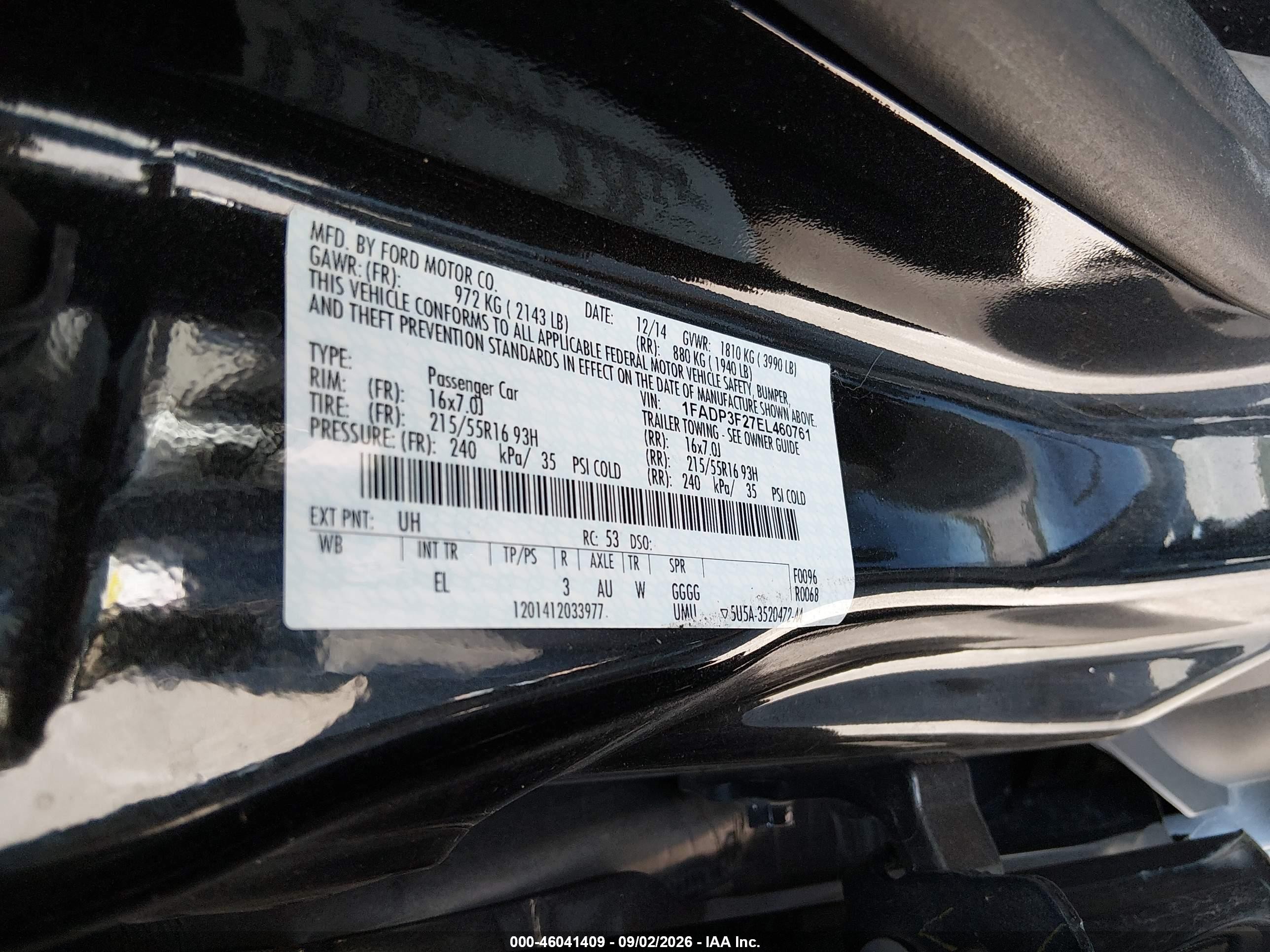 2014 Ford Focus Se Black vin: 1FADP3F27EL460761