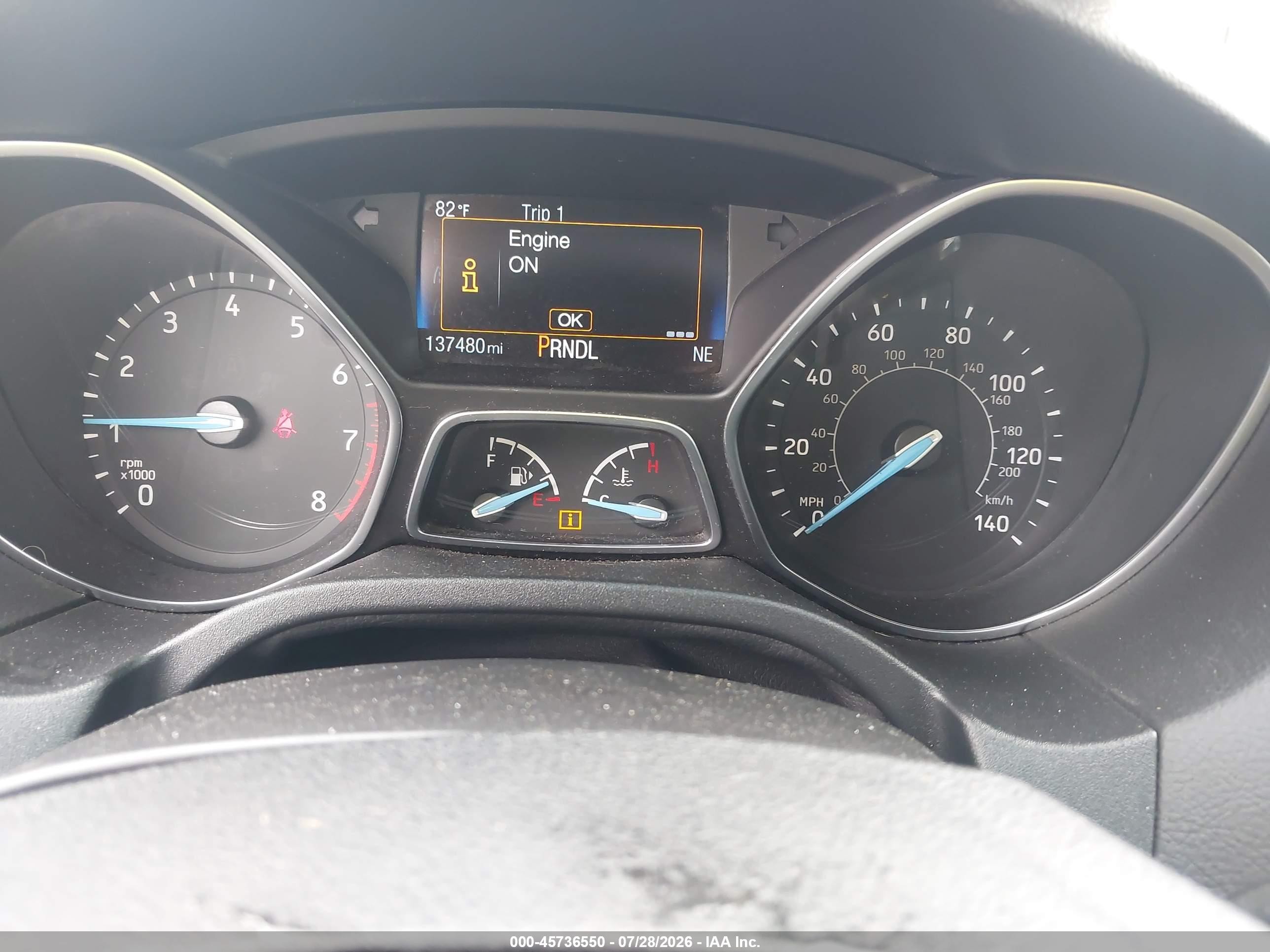 2015 Ford Focus Se Gray vin: 1FADP3F27FL209823