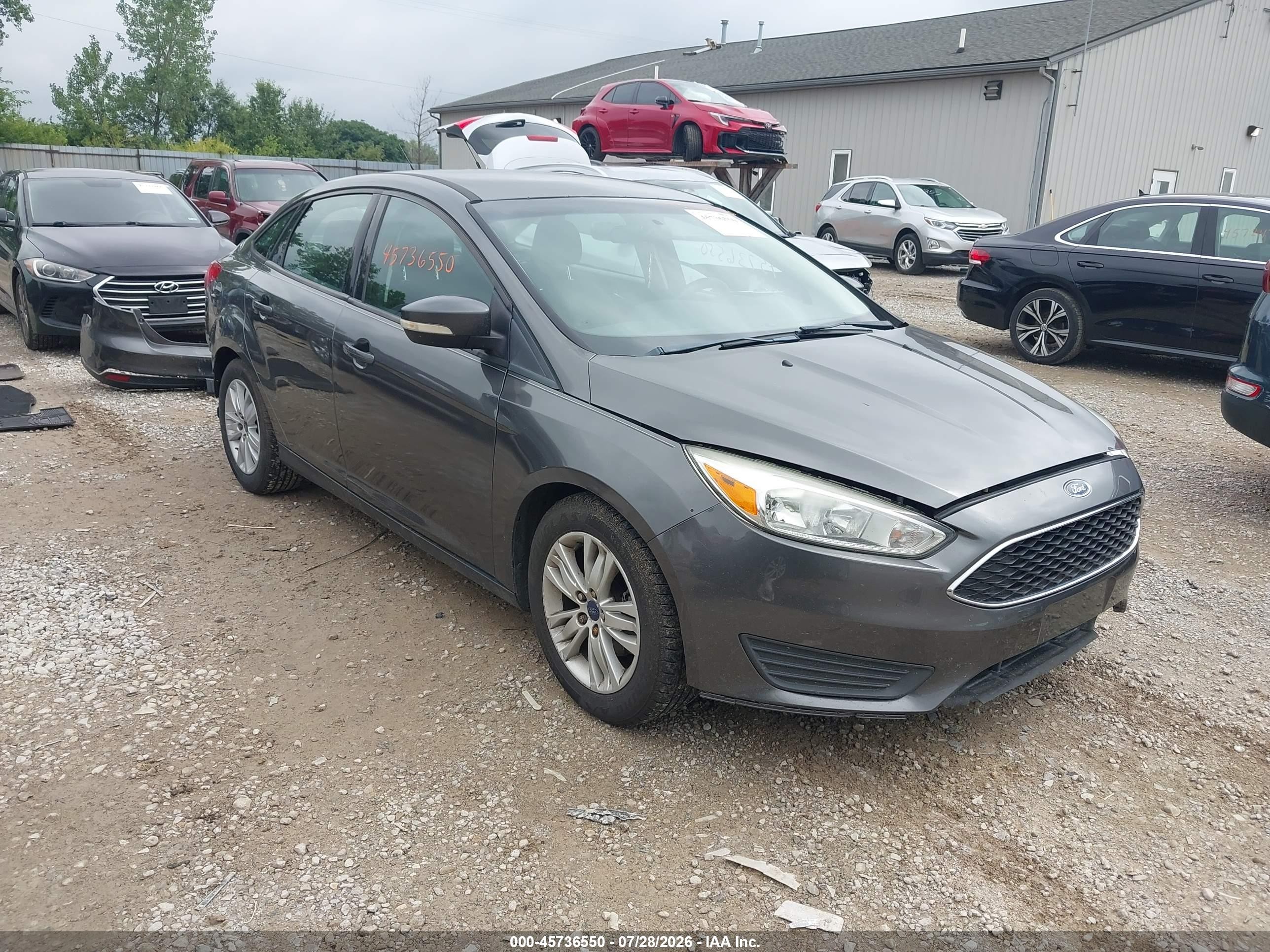 2015 Ford Focus Se Серый vin: 1FADP3F27FL209823