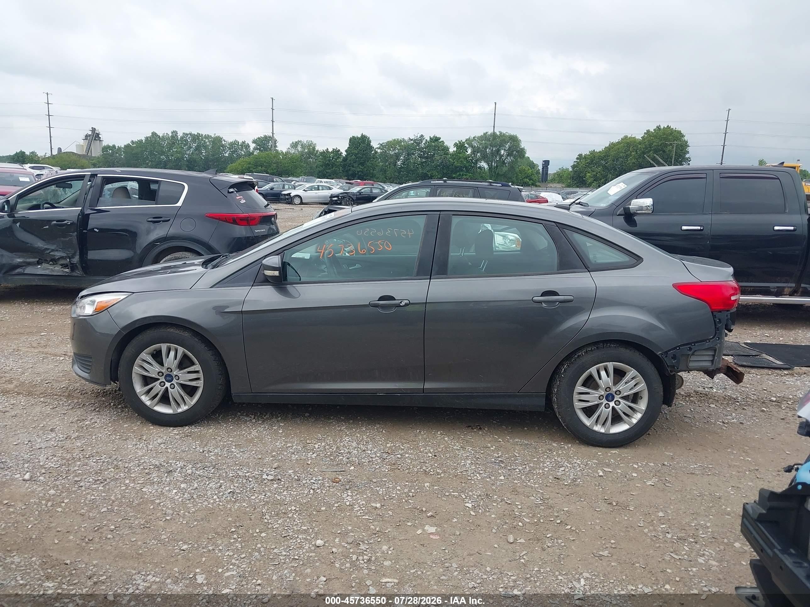 2015 Ford Focus Se Gray vin: 1FADP3F27FL209823