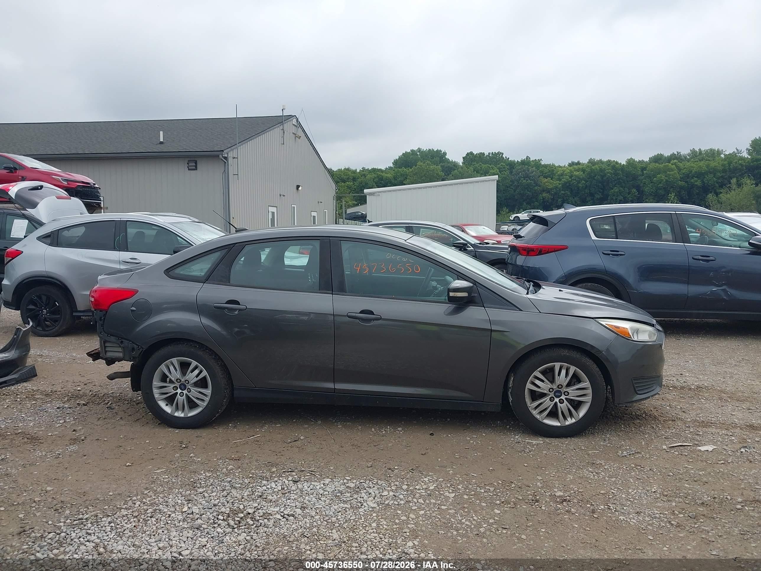 2015 Ford Focus Se Gray vin: 1FADP3F27FL209823
