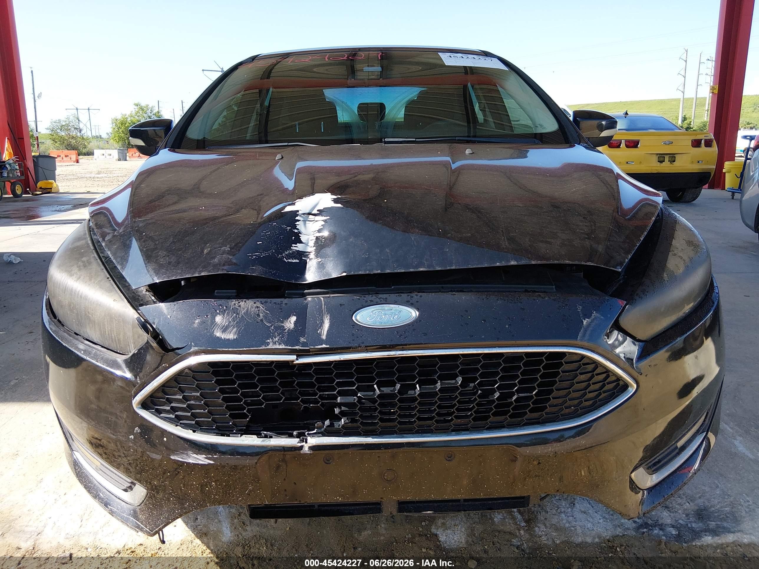2015 Ford Focus Se Black vin: 1FADP3F27FL216044