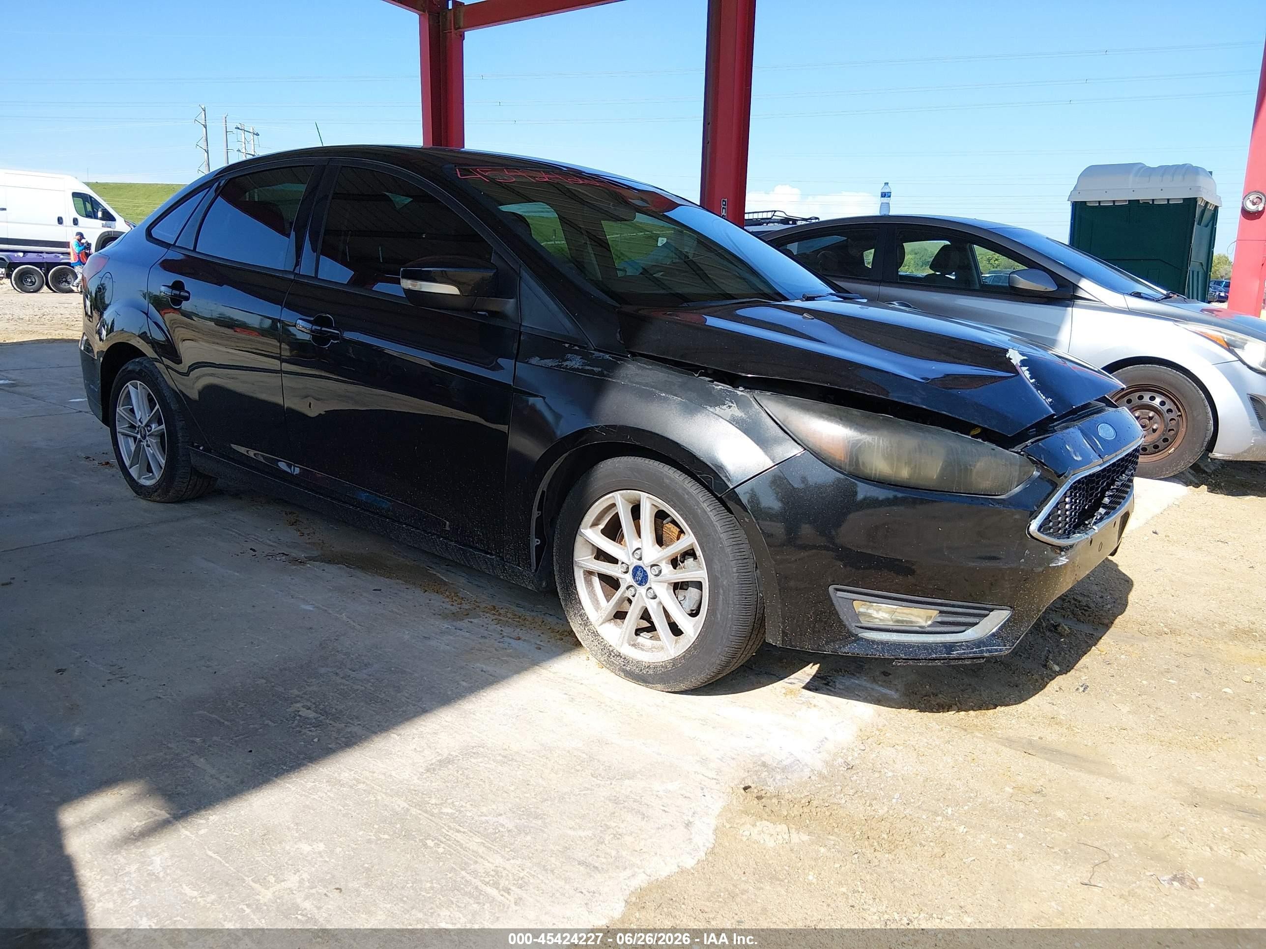 2015 Ford Focus Se Black vin: 1FADP3F27FL216044