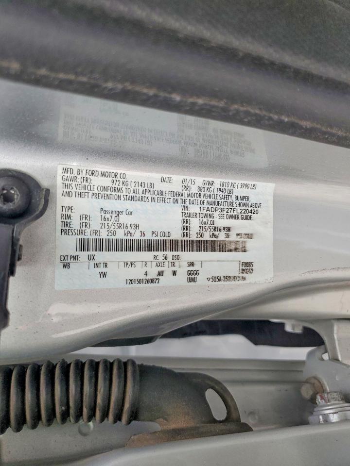 2015 Ford Focus Se Silver vin: 1FADP3F27FL220420