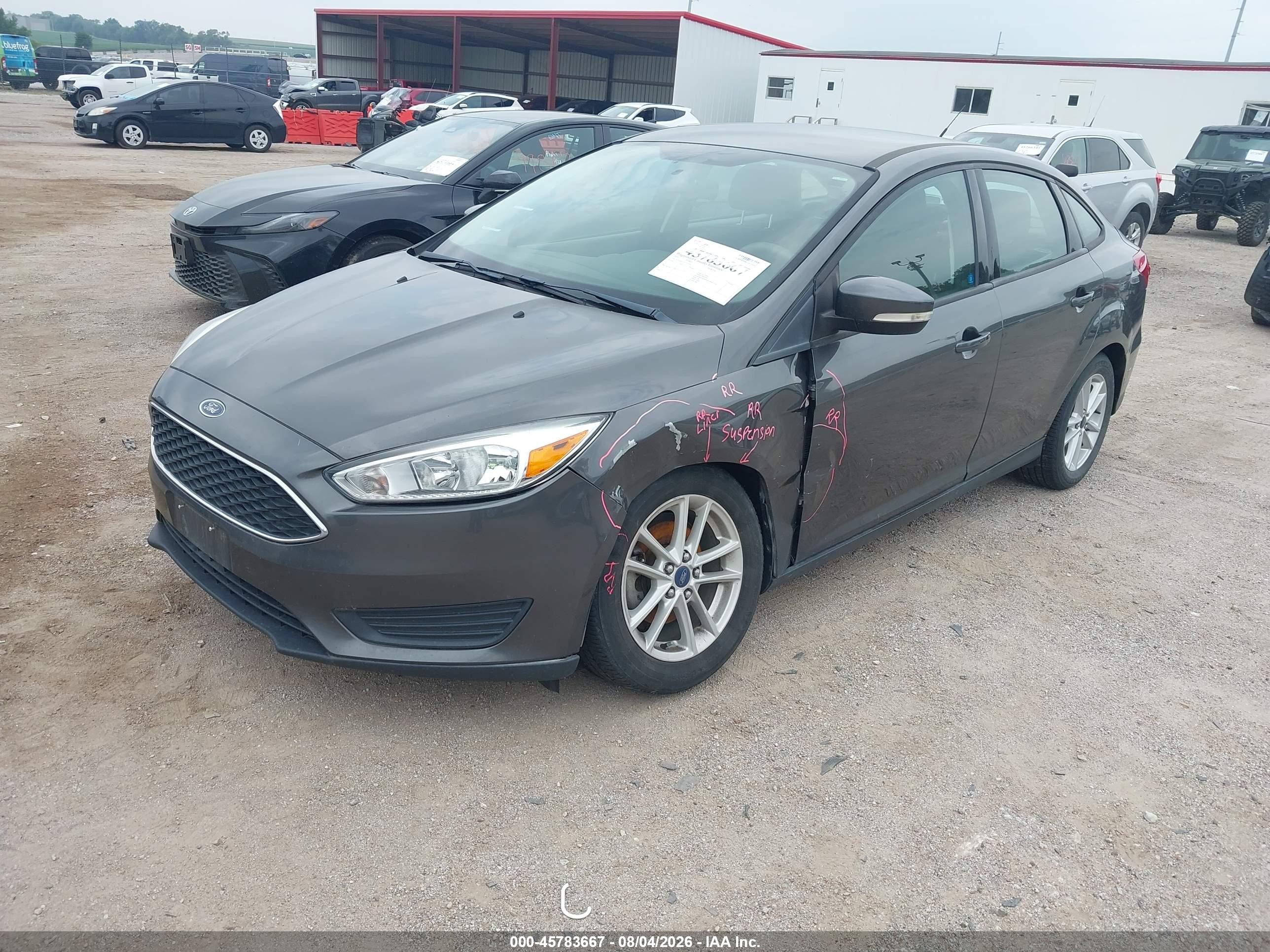 2015 Ford Focus Se Серый vin: 1FADP3F27FL231076