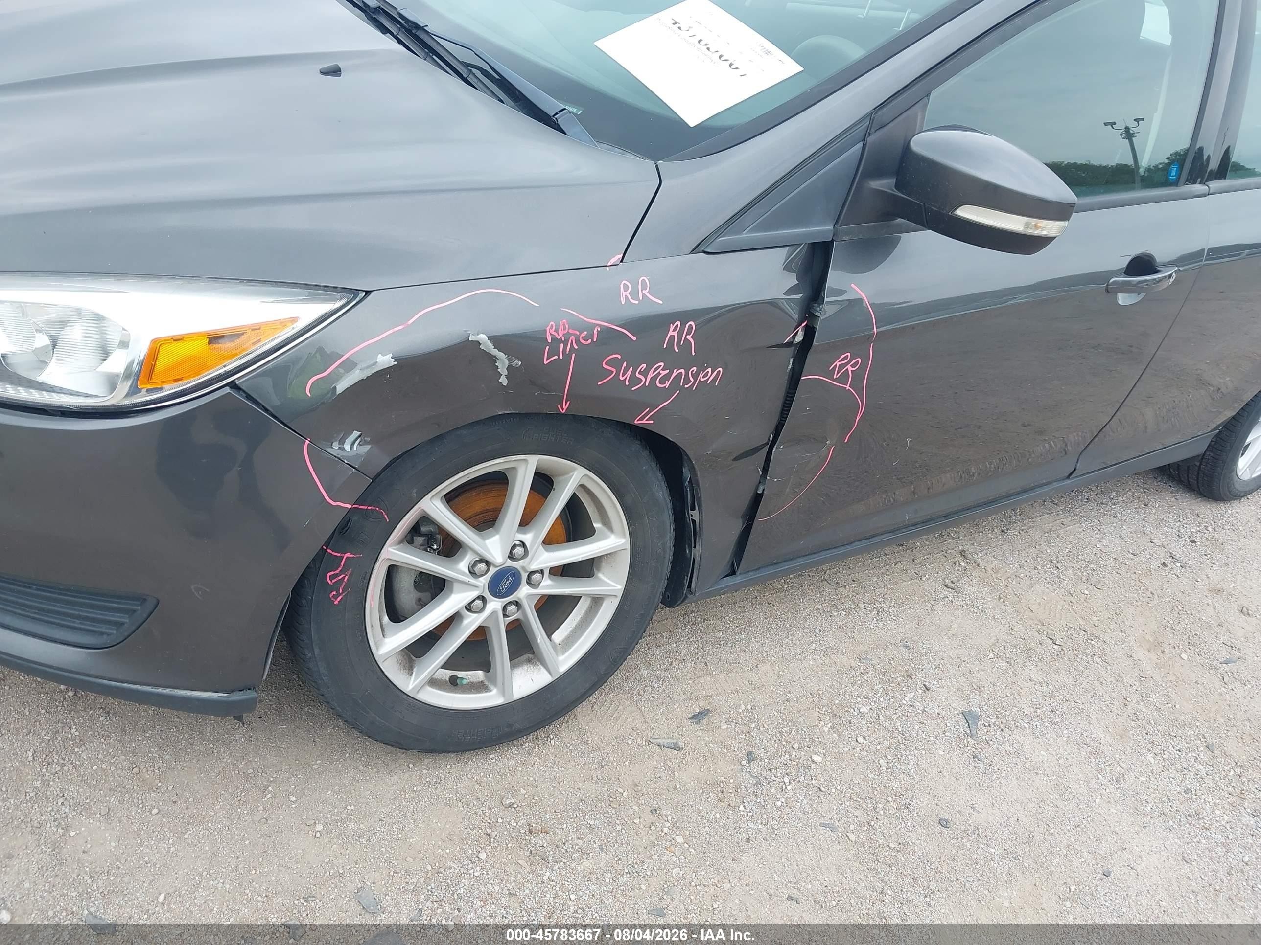 2015 Ford Focus Se Серый vin: 1FADP3F27FL231076
