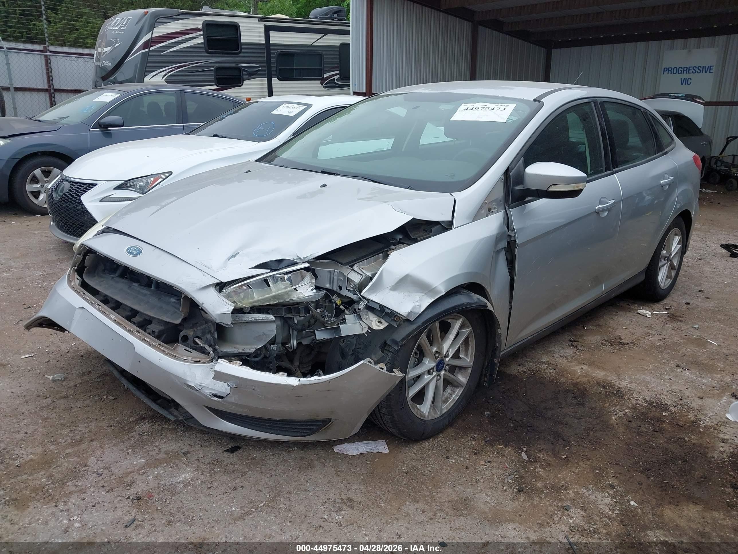 2015 Ford Focus Se Серый vin: 1FADP3F27FL234088
