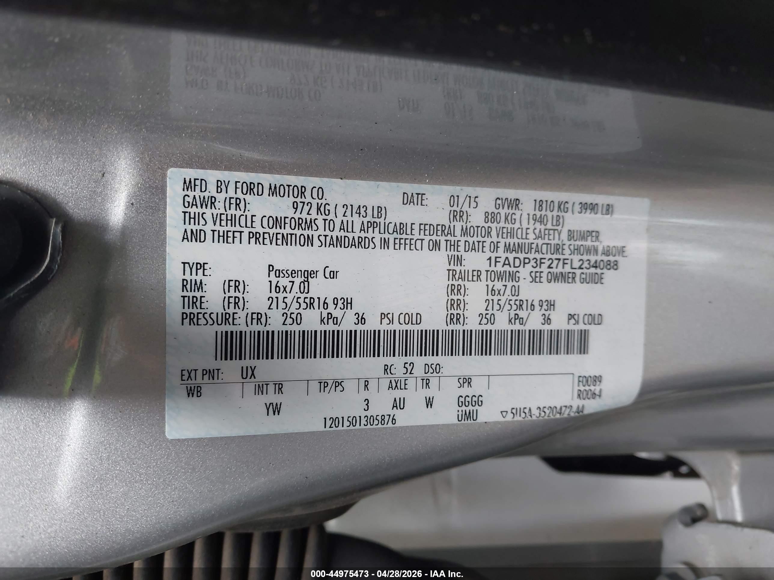 2015 Ford Focus Se Серый vin: 1FADP3F27FL234088