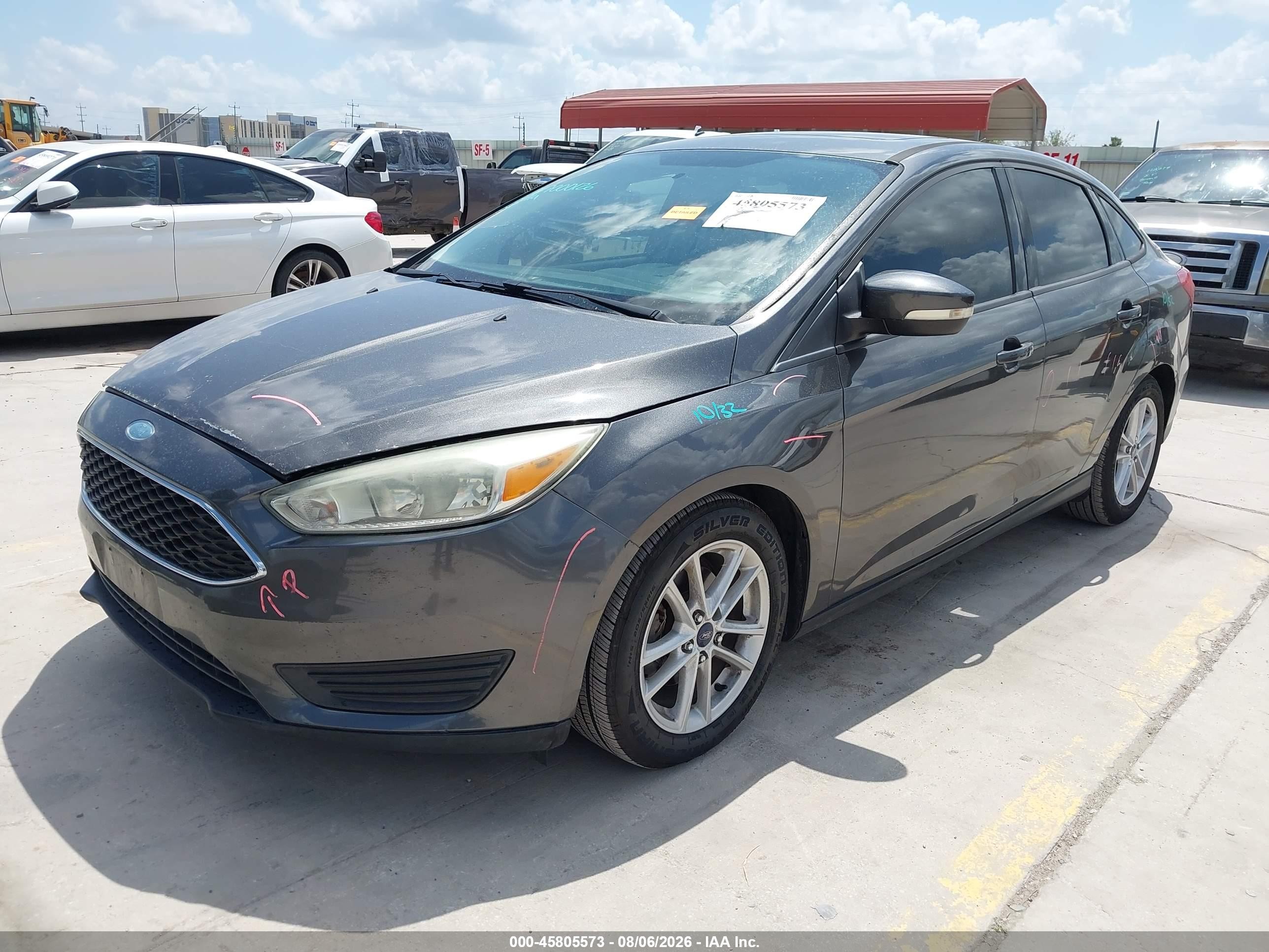 2015 Ford Focus Se Gray vin: 1FADP3F27FL243745