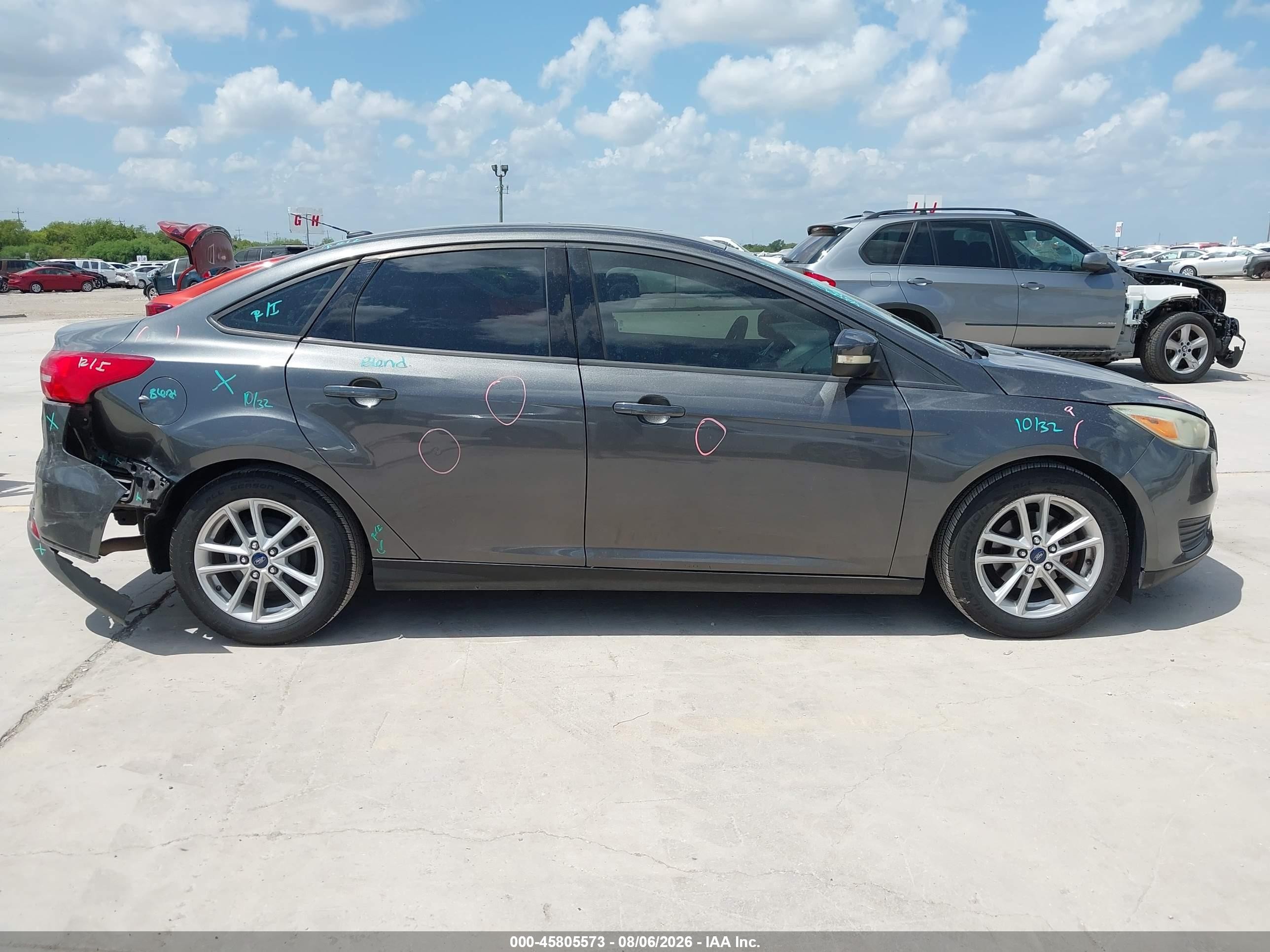 2015 Ford Focus Se Gray vin: 1FADP3F27FL243745