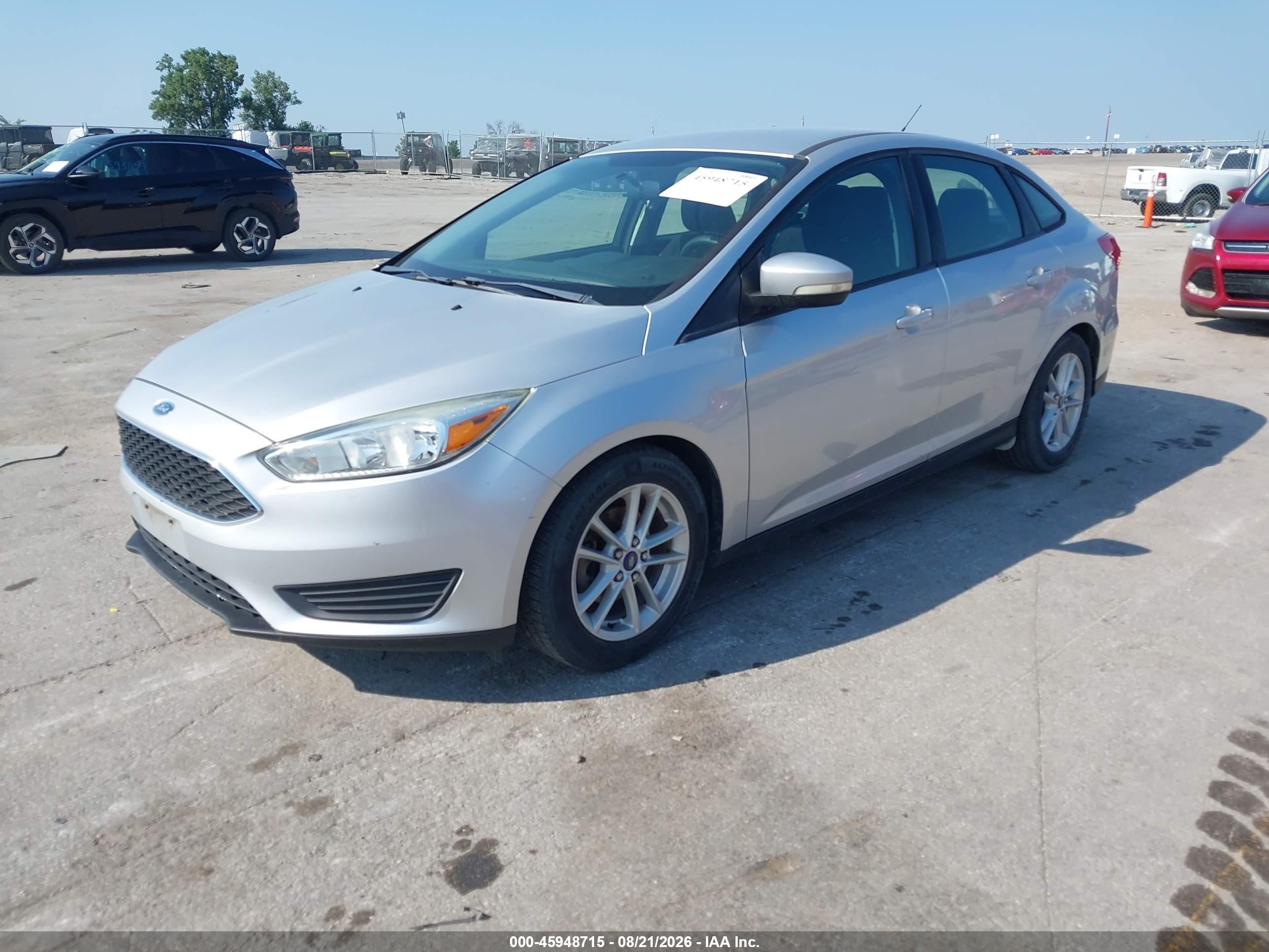 2015 Ford Focus Se Silver vin: 1FADP3F27FL270377