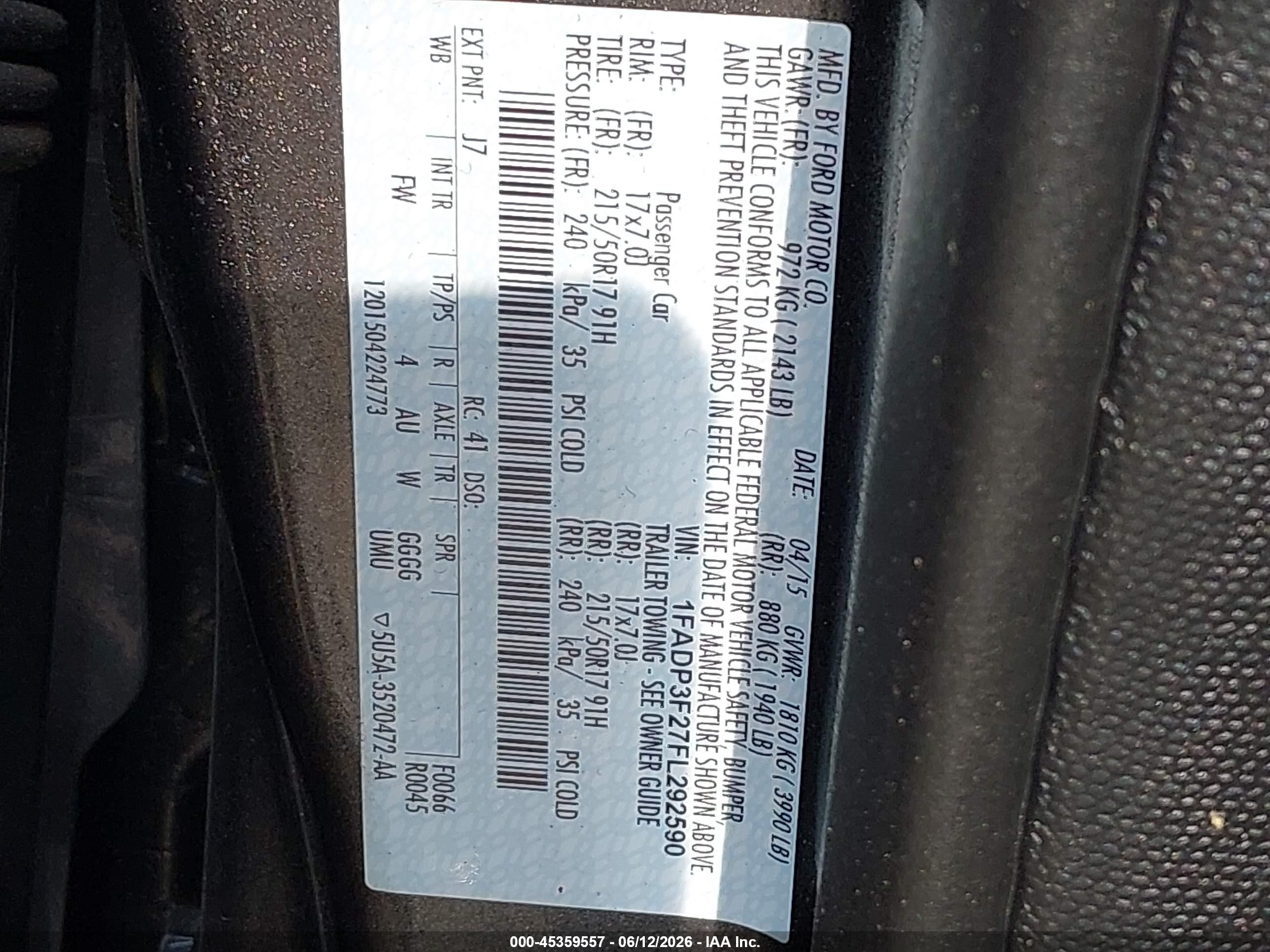 2015 Ford Focus Se Gray vin: 1FADP3F27FL292590